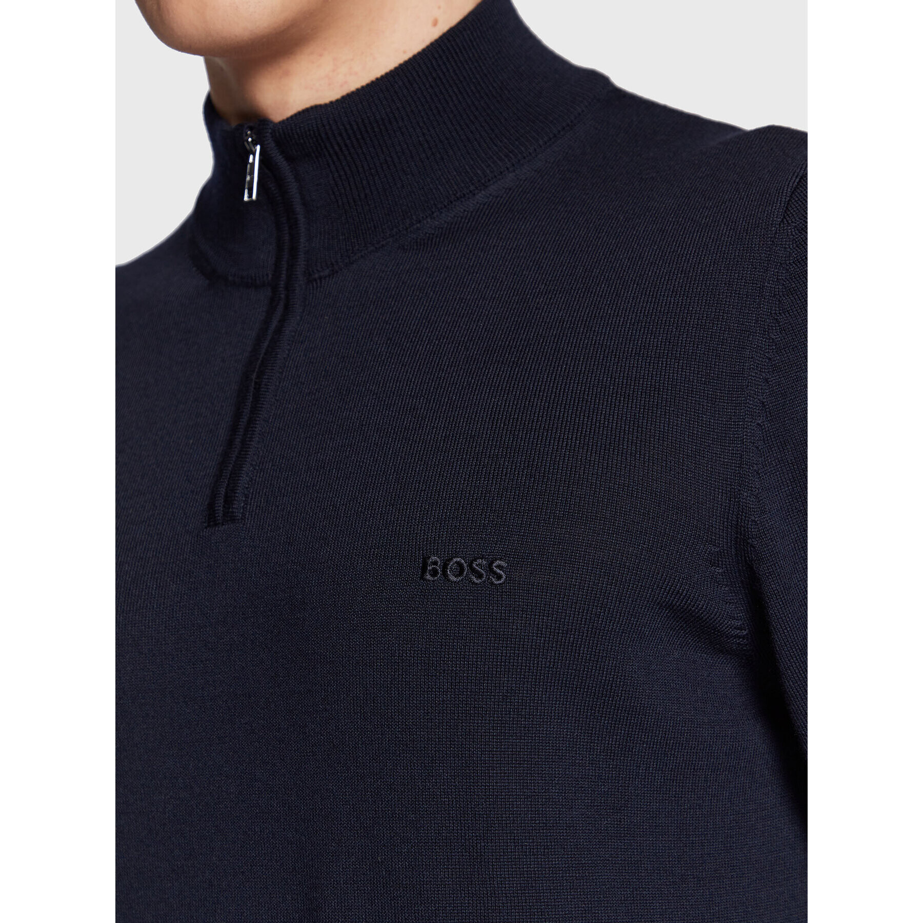 Boss Пуловер Benji-L 50476365 Тъмносин Regular Fit - Pepit.bg