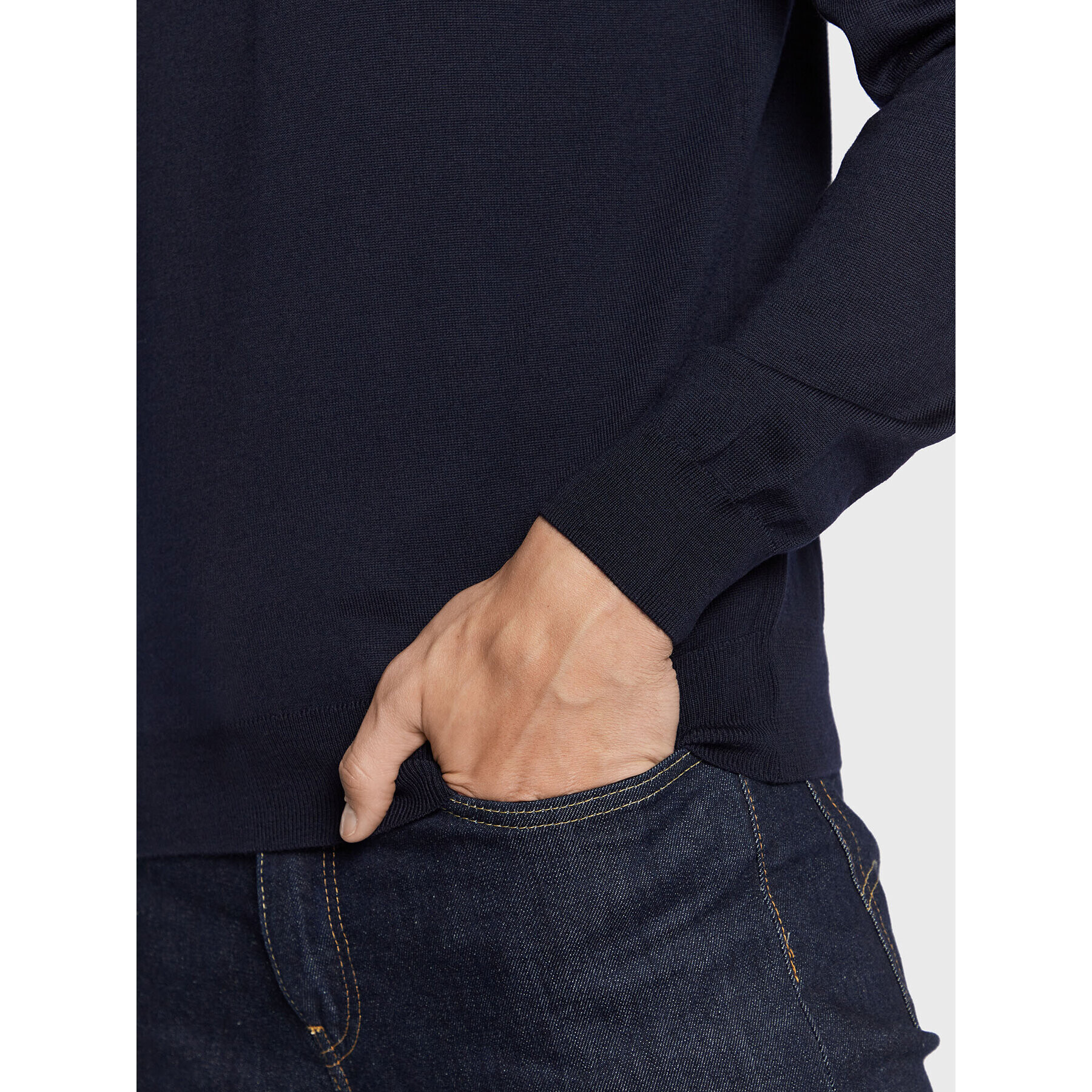Boss Пуловер Benji-L 50476365 Тъмносин Regular Fit - Pepit.bg