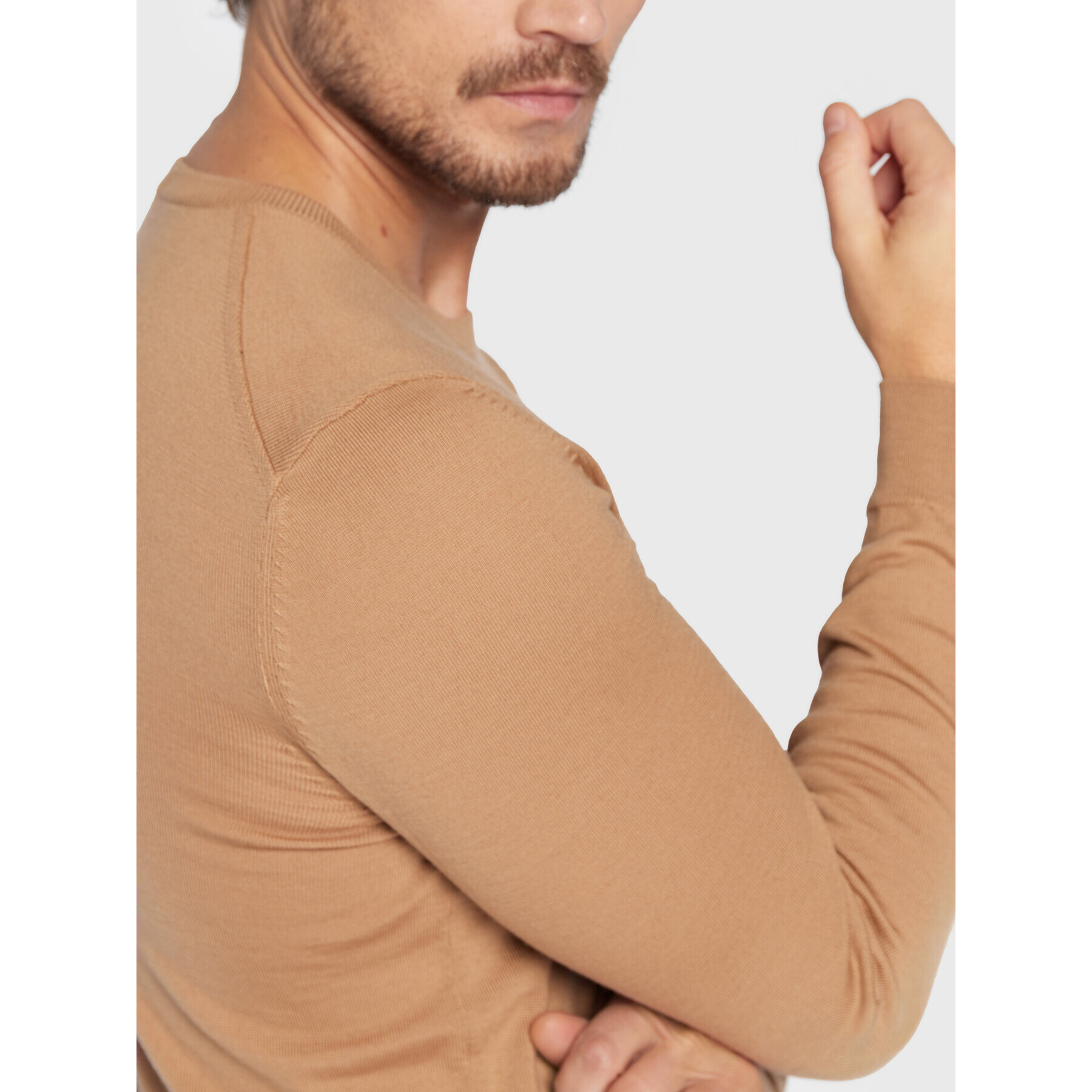 Boss Пуловер Botto-L 50476364 Бежов Regular Fit - Pepit.bg