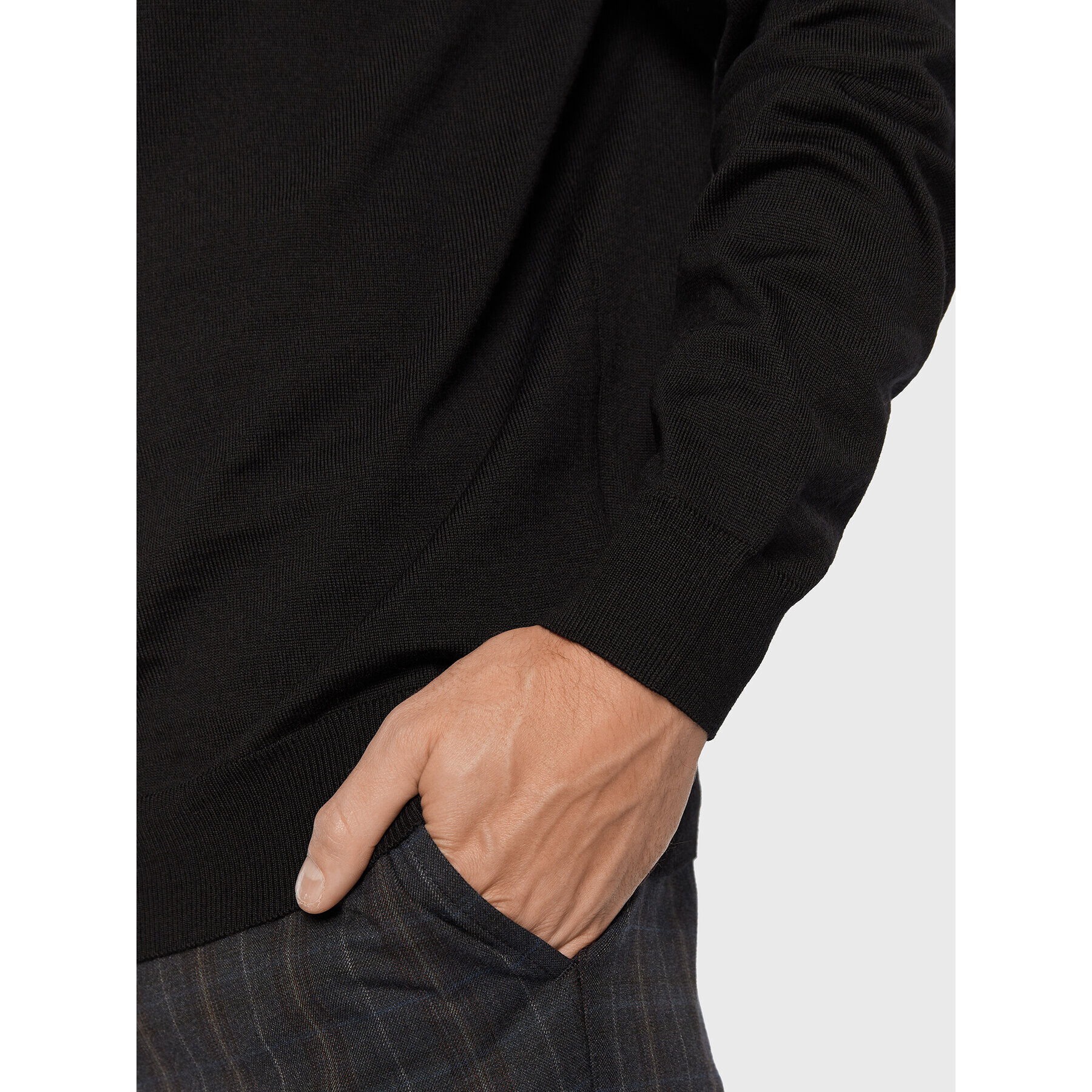 Boss Пуловер Botto-L 50476364 Черен Regular Fit - Pepit.bg