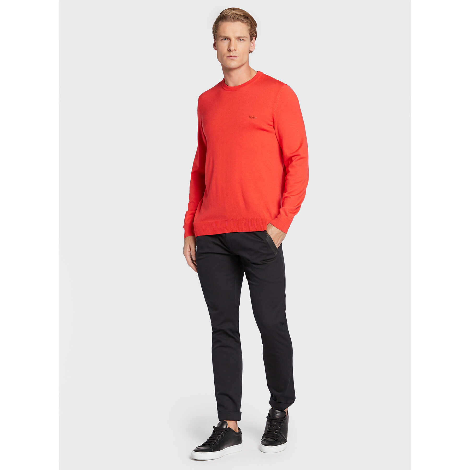 Boss Пуловер Botto-L 50476364 Оранжев Regular Fit - Pepit.bg