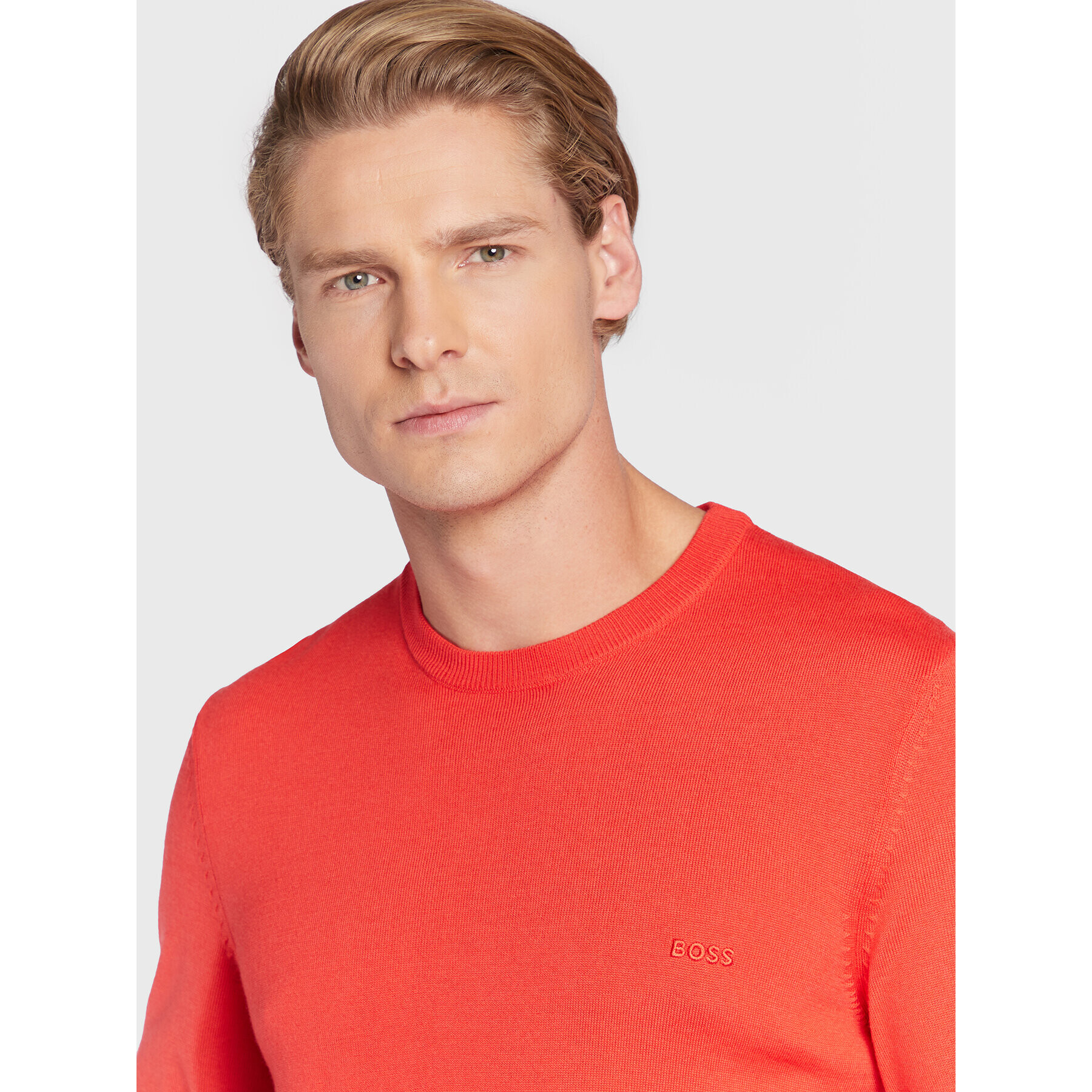 Boss Пуловер Botto-L 50476364 Оранжев Regular Fit - Pepit.bg