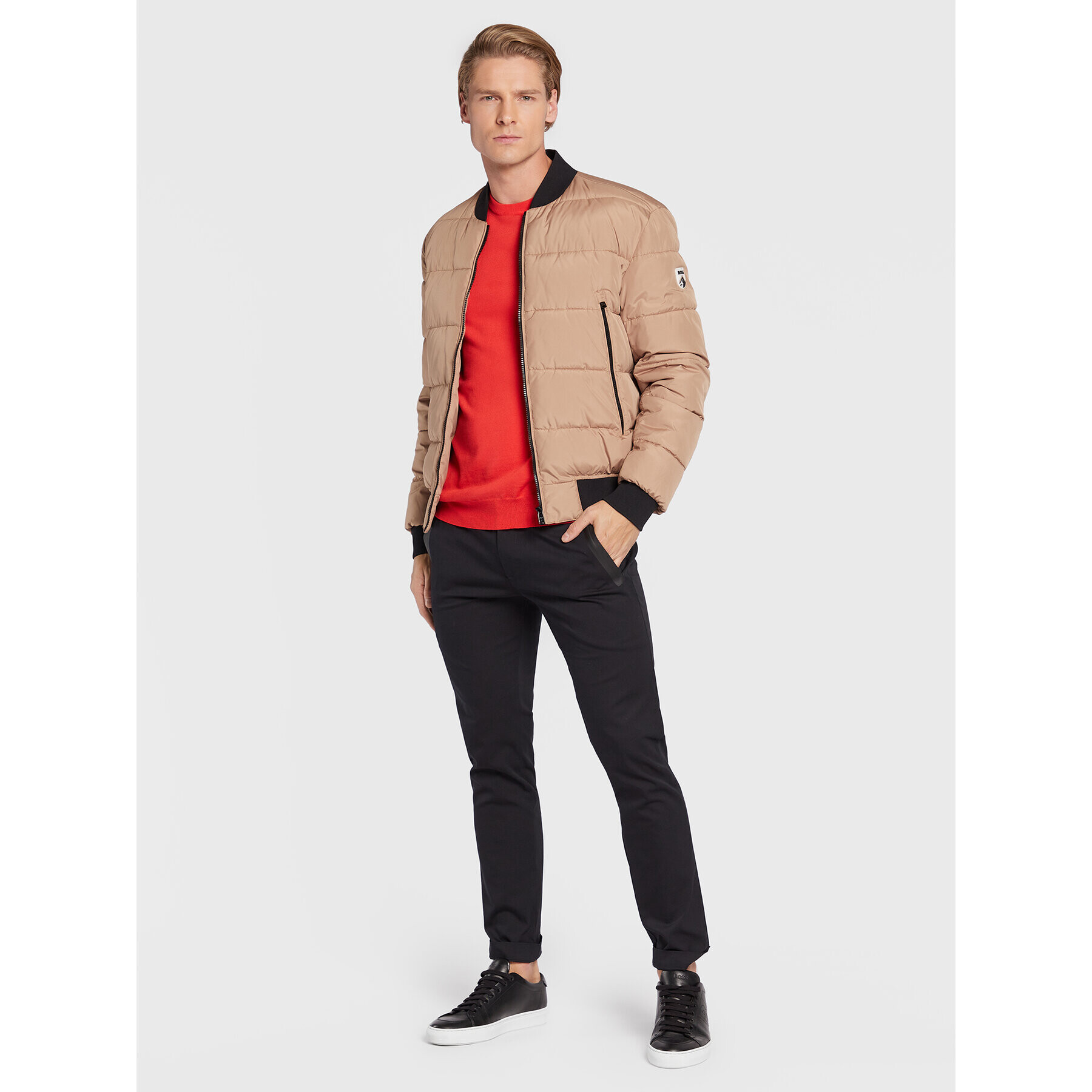 Boss Пуловер Botto-L 50476364 Оранжев Regular Fit - Pepit.bg