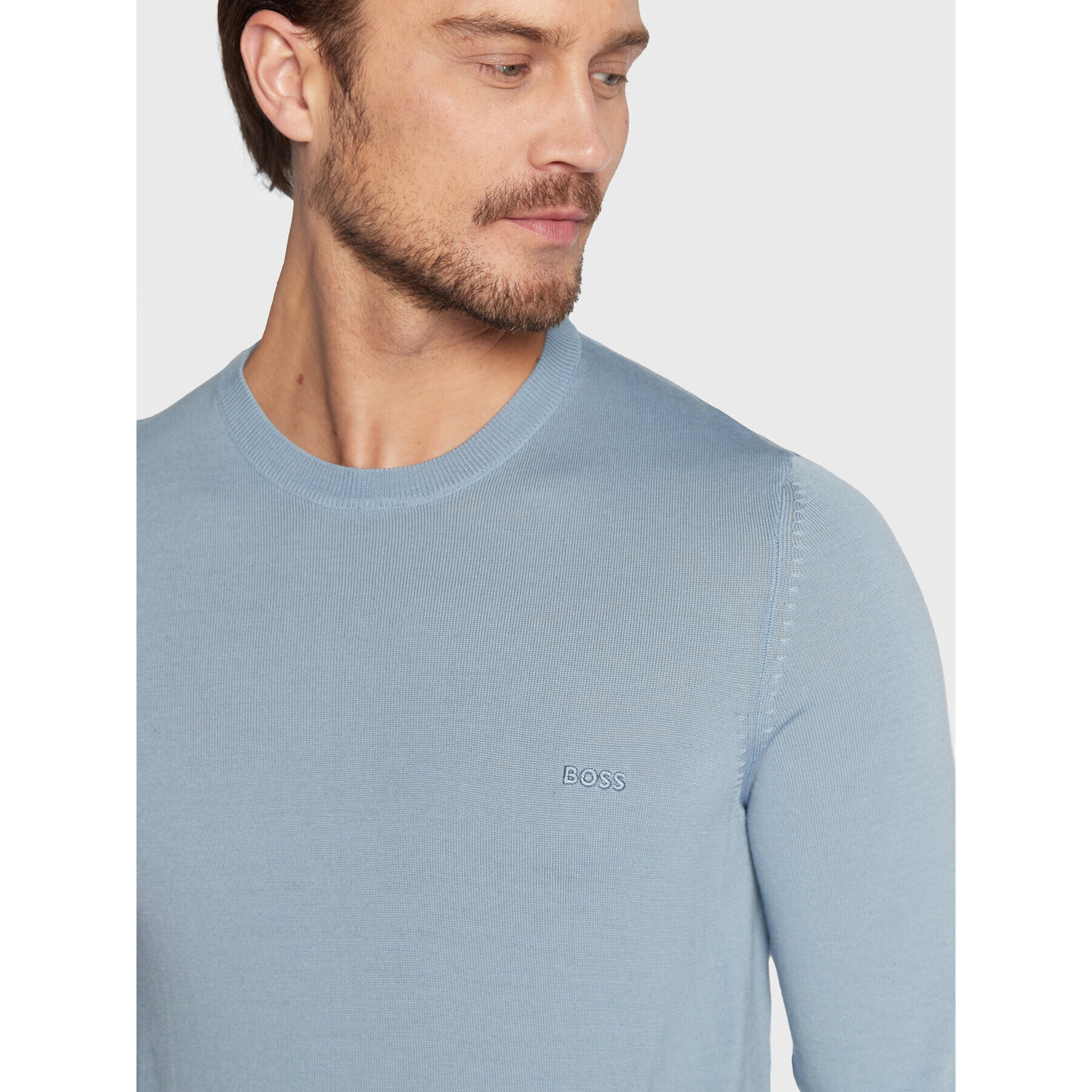 Boss Пуловер Botto-L 50476364 Син Regular Fit - Pepit.bg