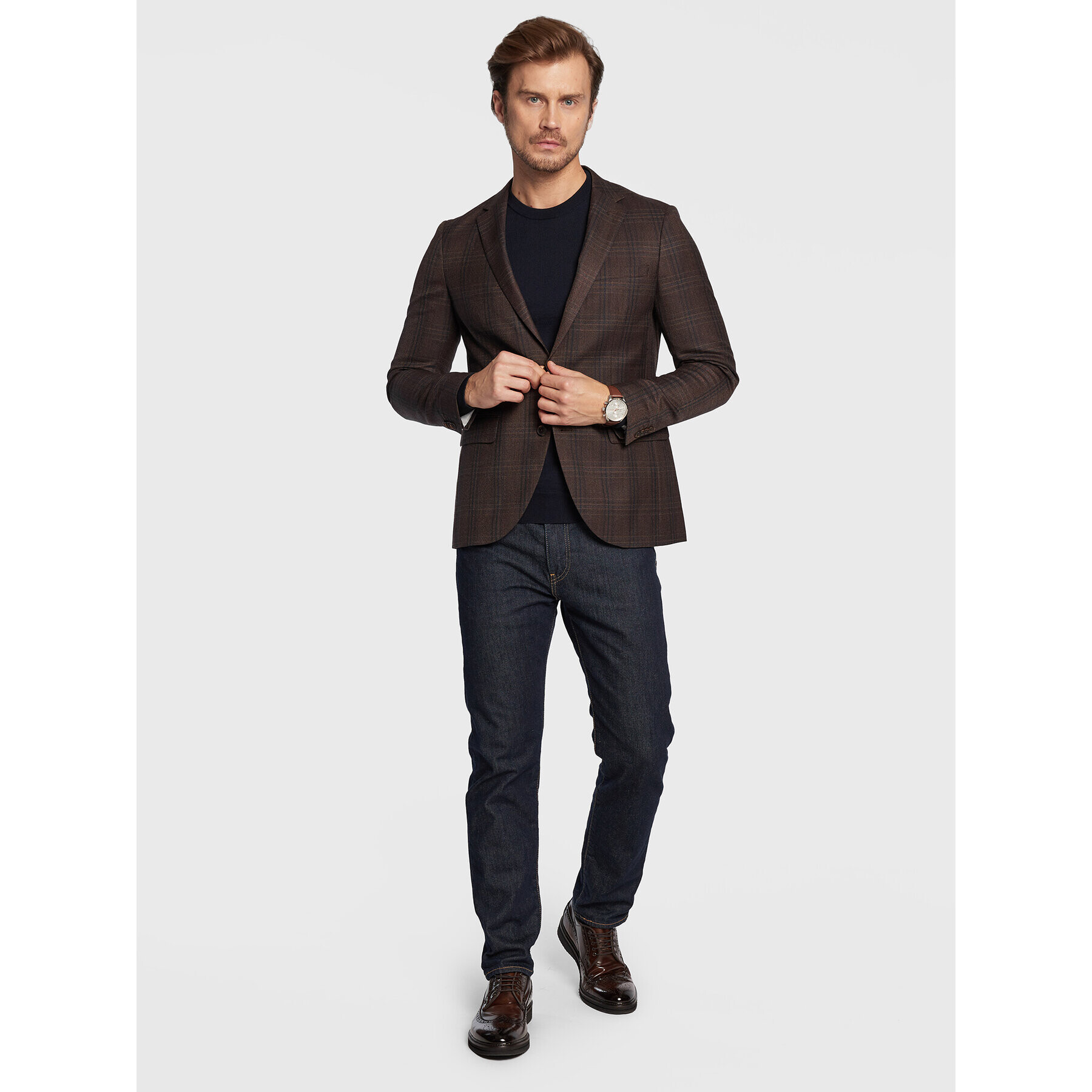 Boss Пуловер Botto-L 50476364 Тъмносин Regular Fit - Pepit.bg