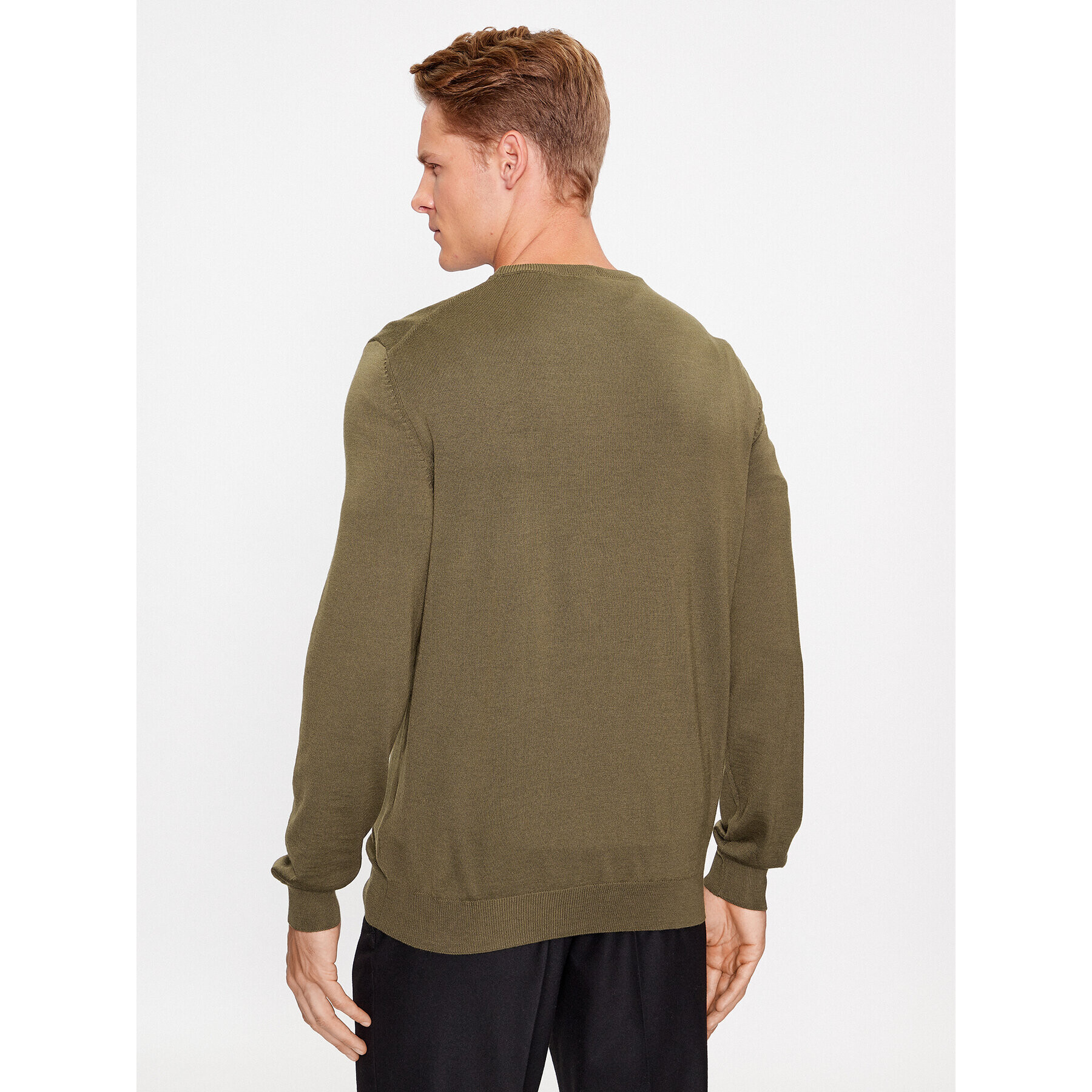Boss Пуловер Botto-L 50476364 Зелен Regular Fit - Pepit.bg