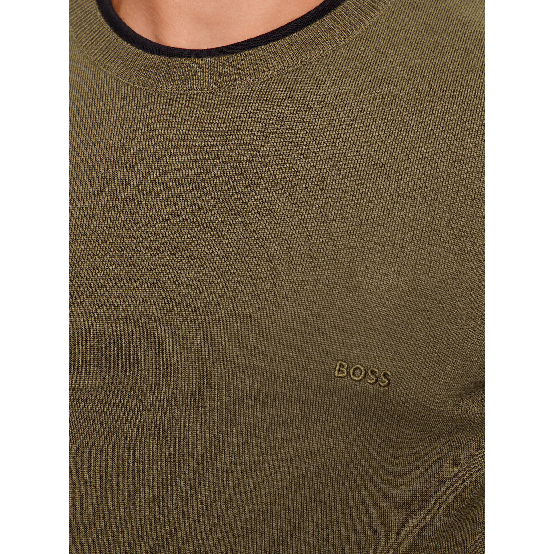 Boss Пуловер Botto-L 50476364 Зелен Regular Fit - Pepit.bg