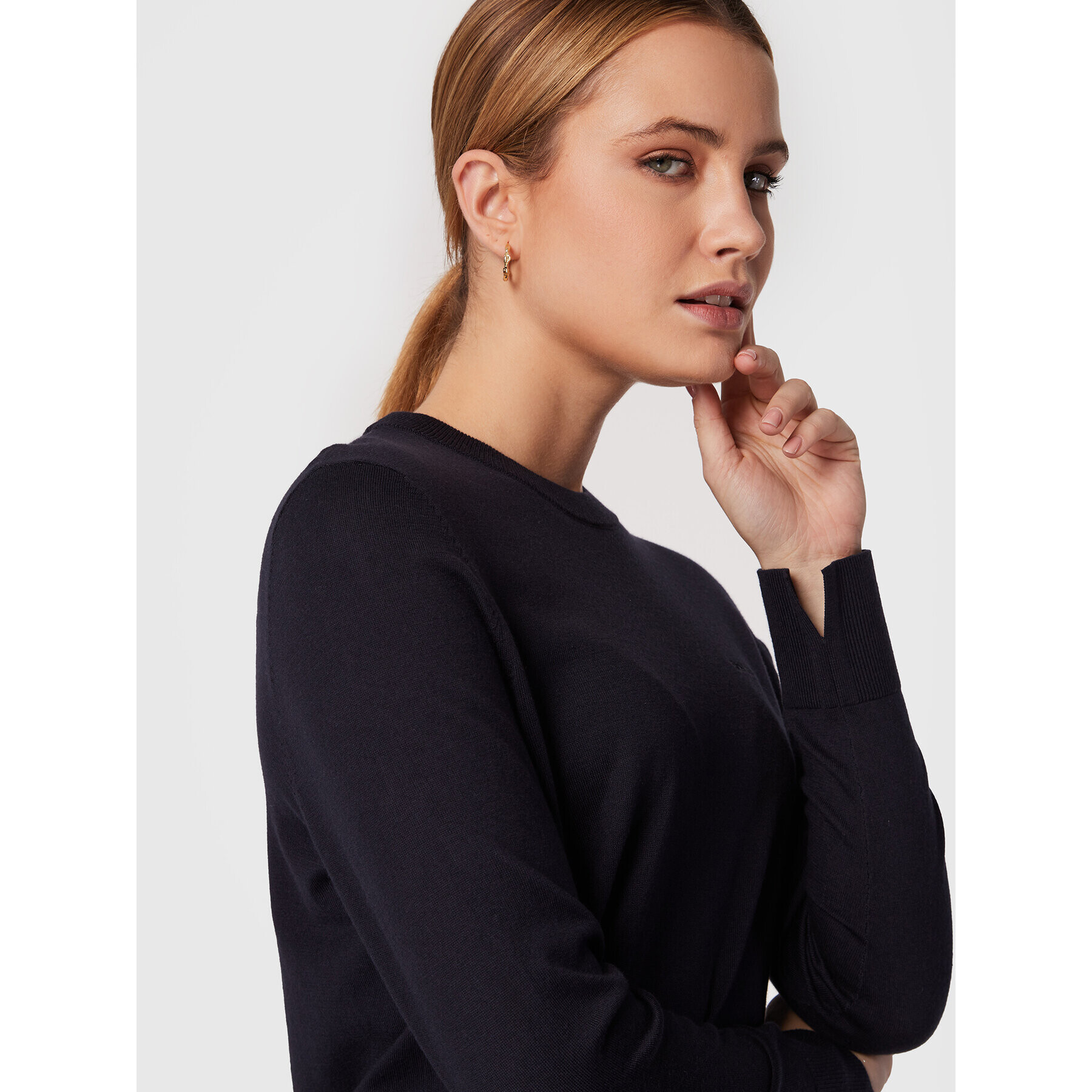 Boss Пуловер C_Fibinnan 50478317 Тъмносин Regular Fit - Pepit.bg