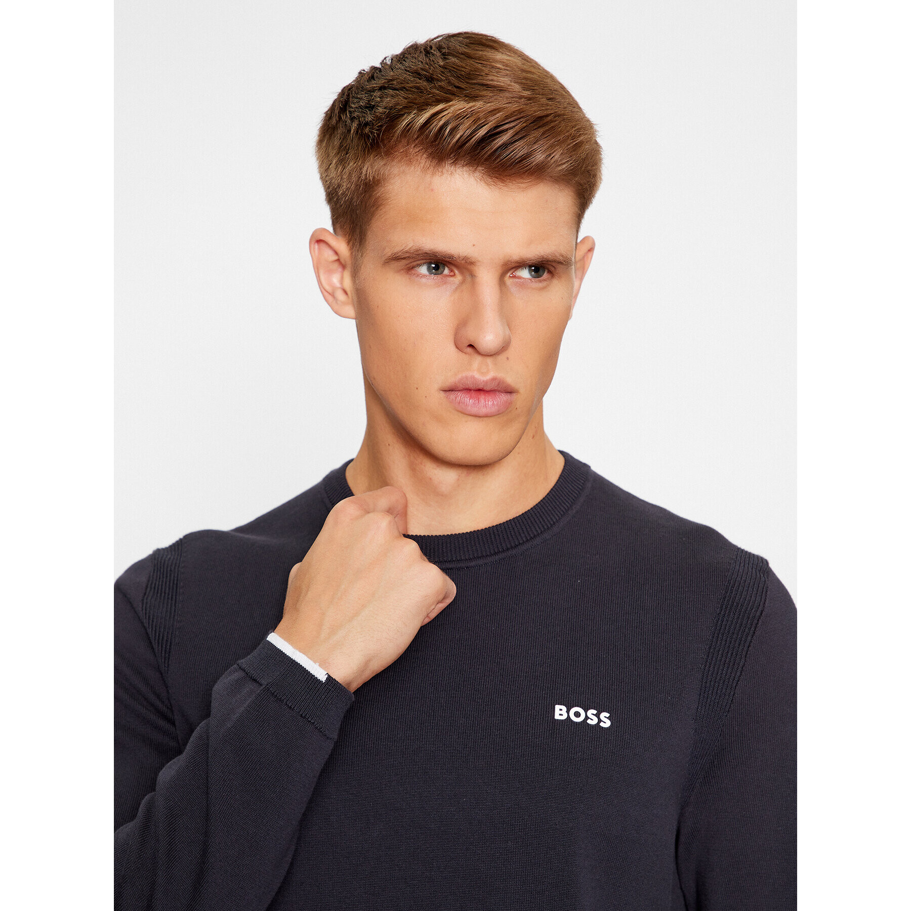 Boss Пуловер Ever-X_Cn 50498539 Тъмносин Regular Fit - Pepit.bg