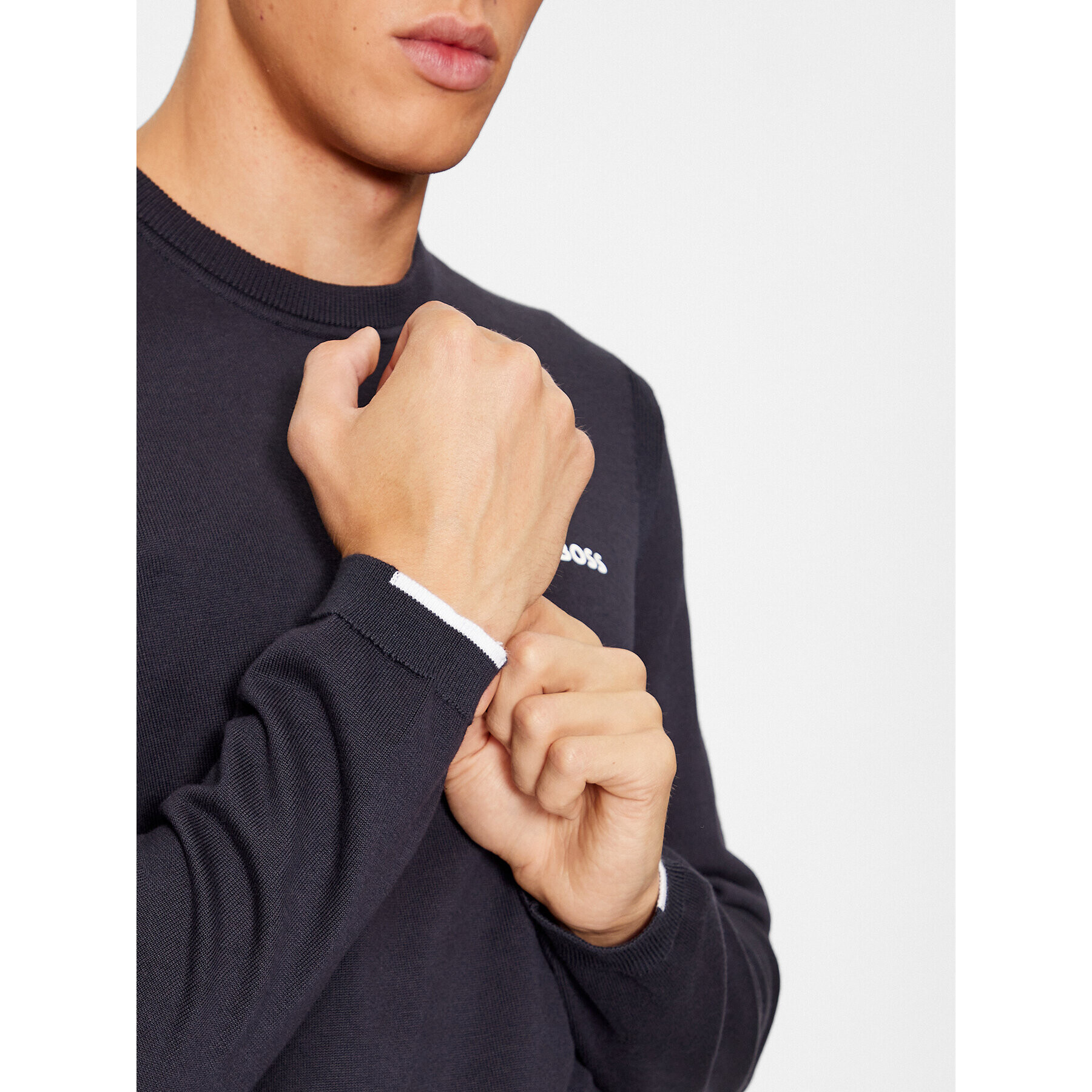 Boss Пуловер Ever-X_Cn 50498539 Тъмносин Regular Fit - Pepit.bg
