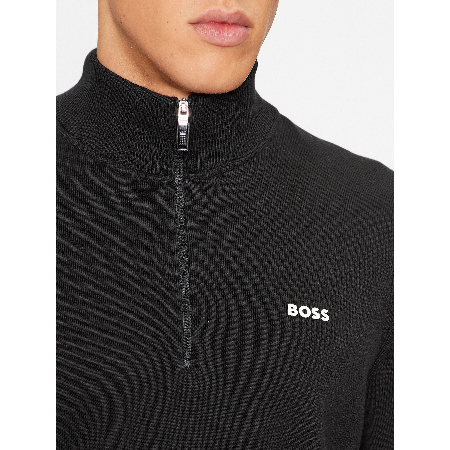 Boss Пуловер Ever-X_Qz 50498518 Черен Regular Fit - Pepit.bg