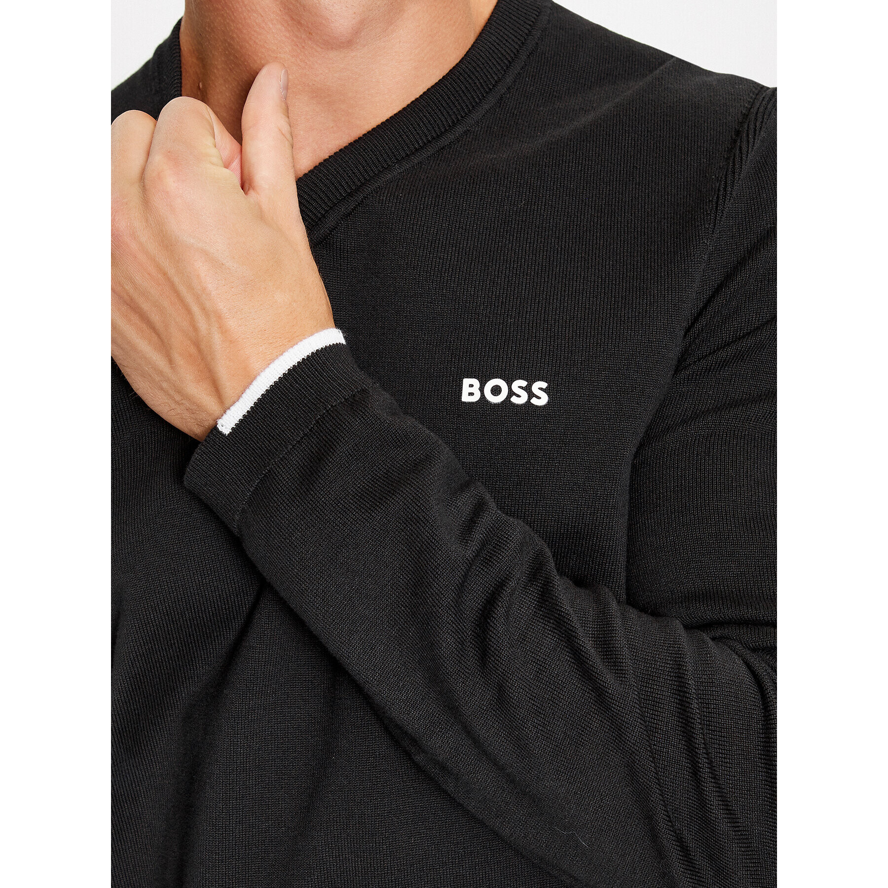 Boss Пуловер Ever-X_VN 50498538 Черен Regular Fit - Pepit.bg