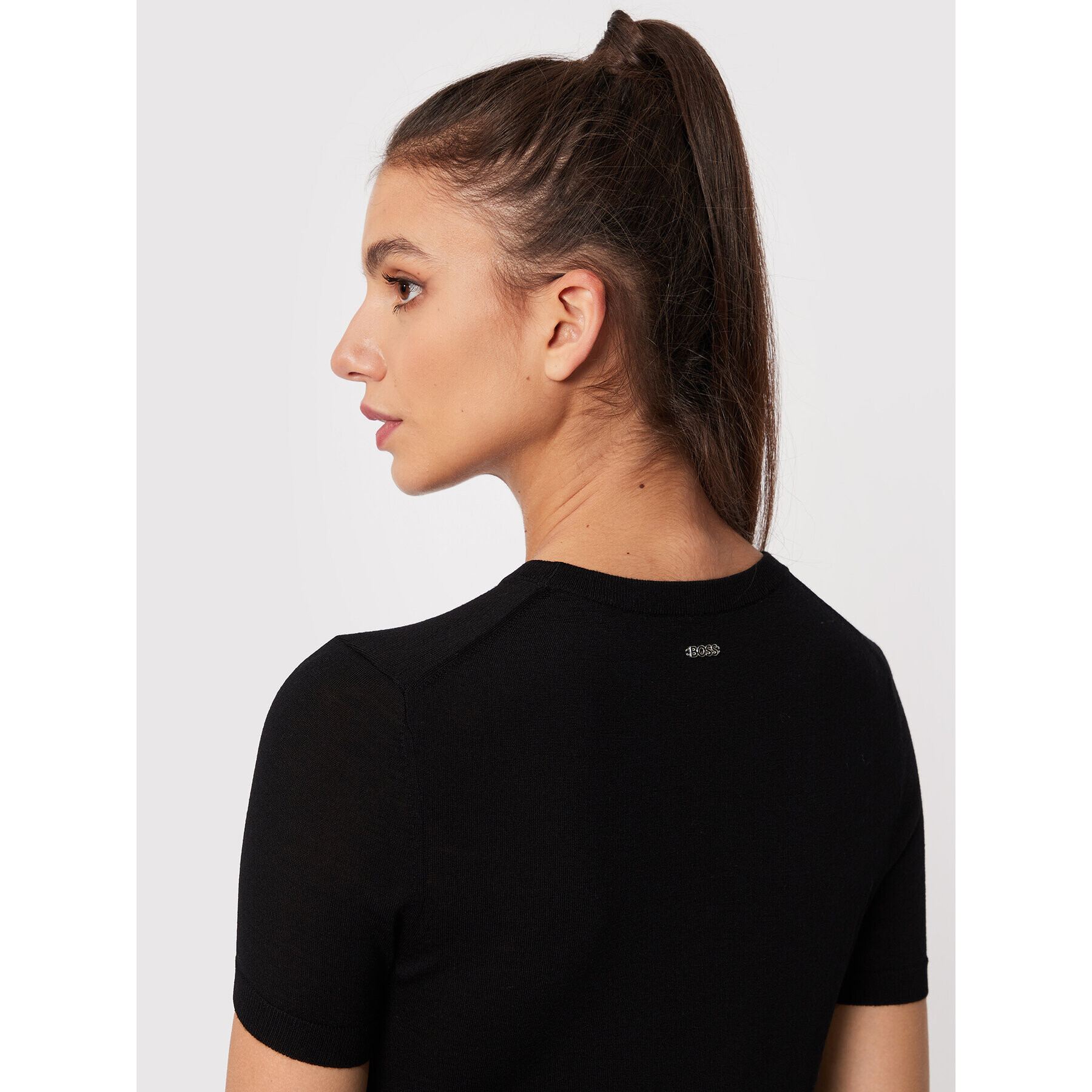 Boss Пуловер Falyssias 50473246 Черен Regular Fit - Pepit.bg