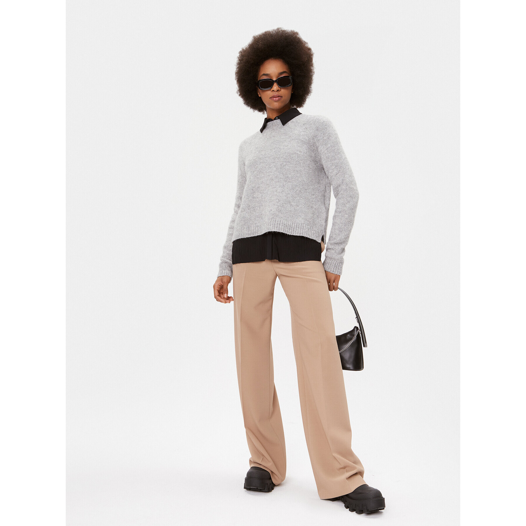 Boss Пуловер Febisan 50478315 Сив Regular Fit - Pepit.bg