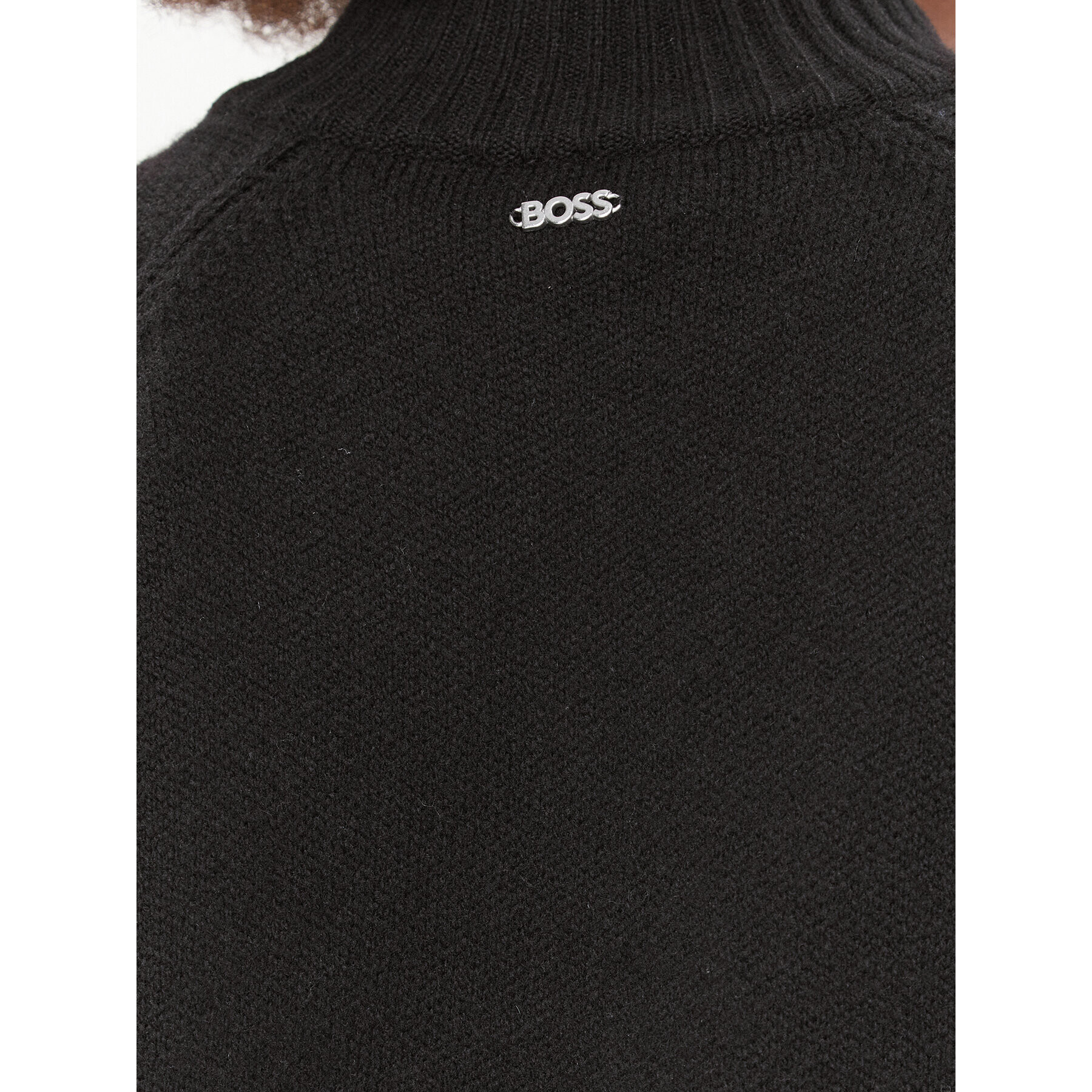Boss Пуловер Foltin 50501575 Черен Relaxed Fit - Pepit.bg