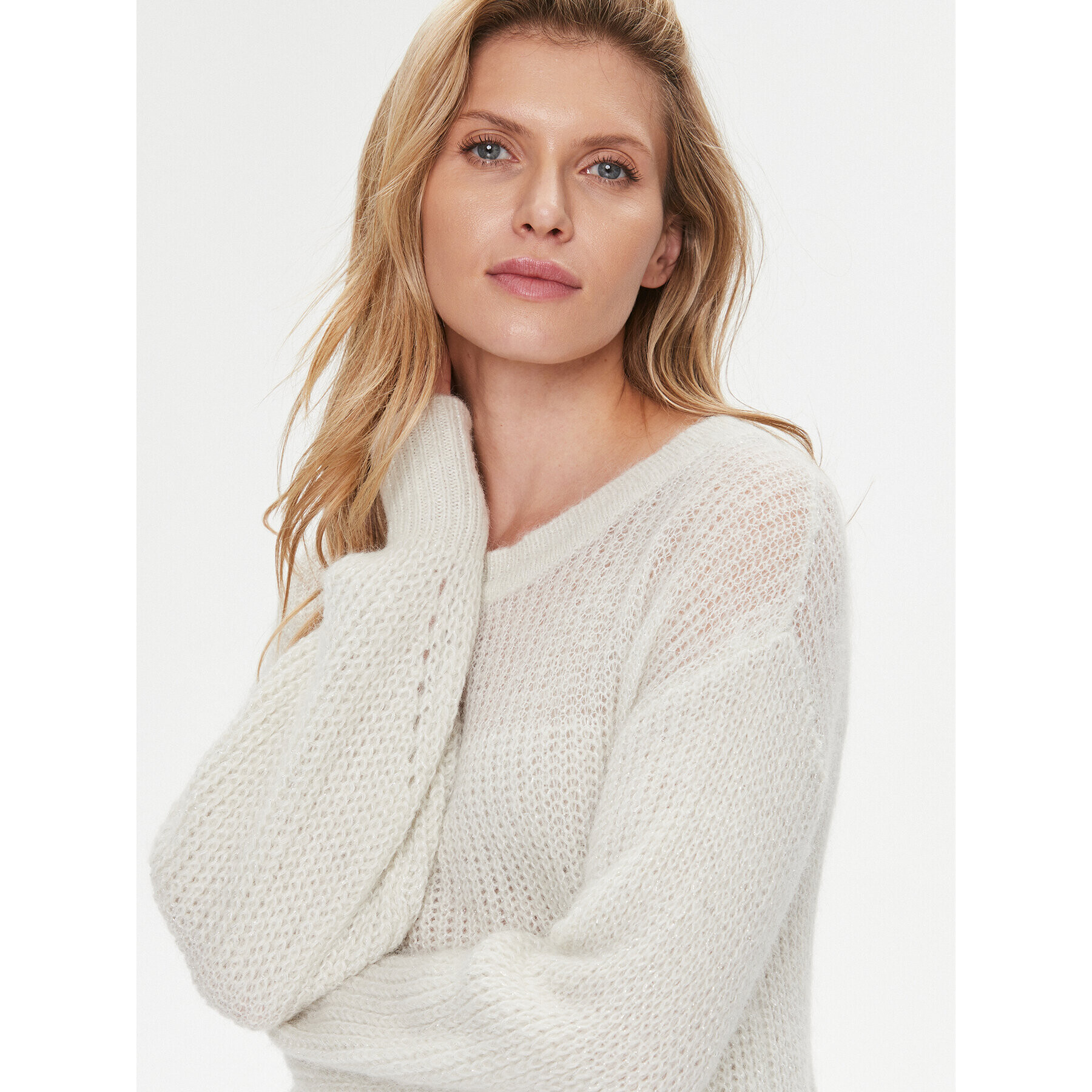 Boss Пуловер Fuoline 50493836 Екрю Regular Fit - Pepit.bg
