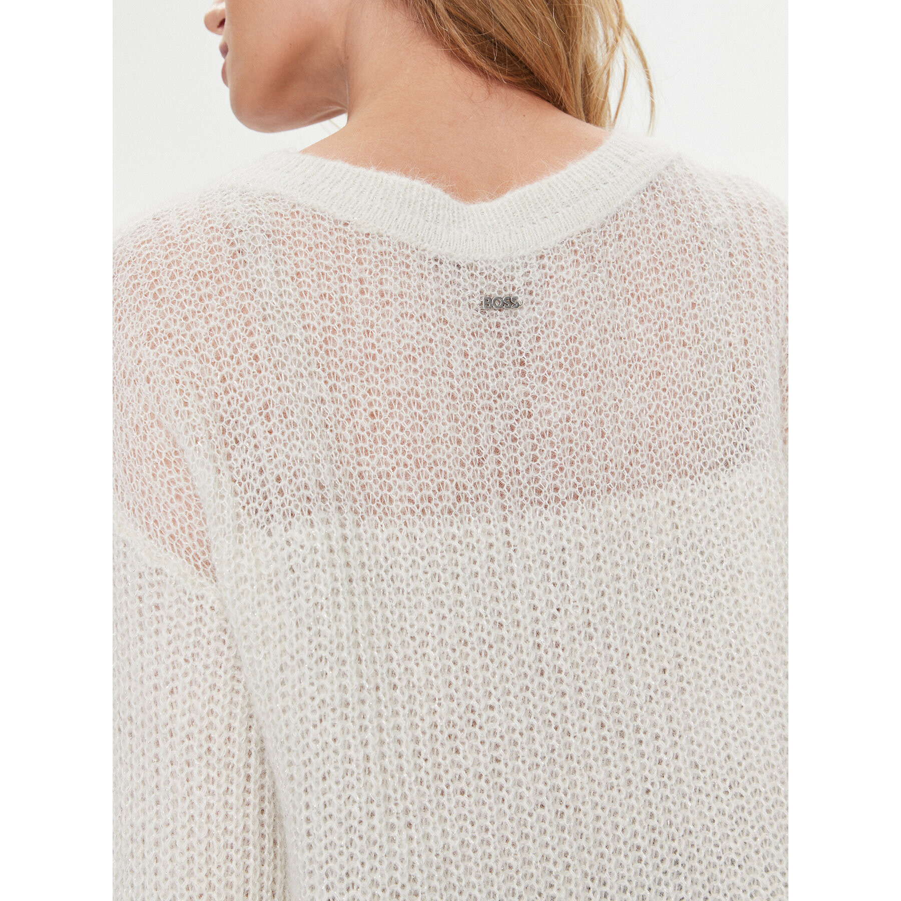 Boss Пуловер Fuoline 50493836 Екрю Regular Fit - Pepit.bg