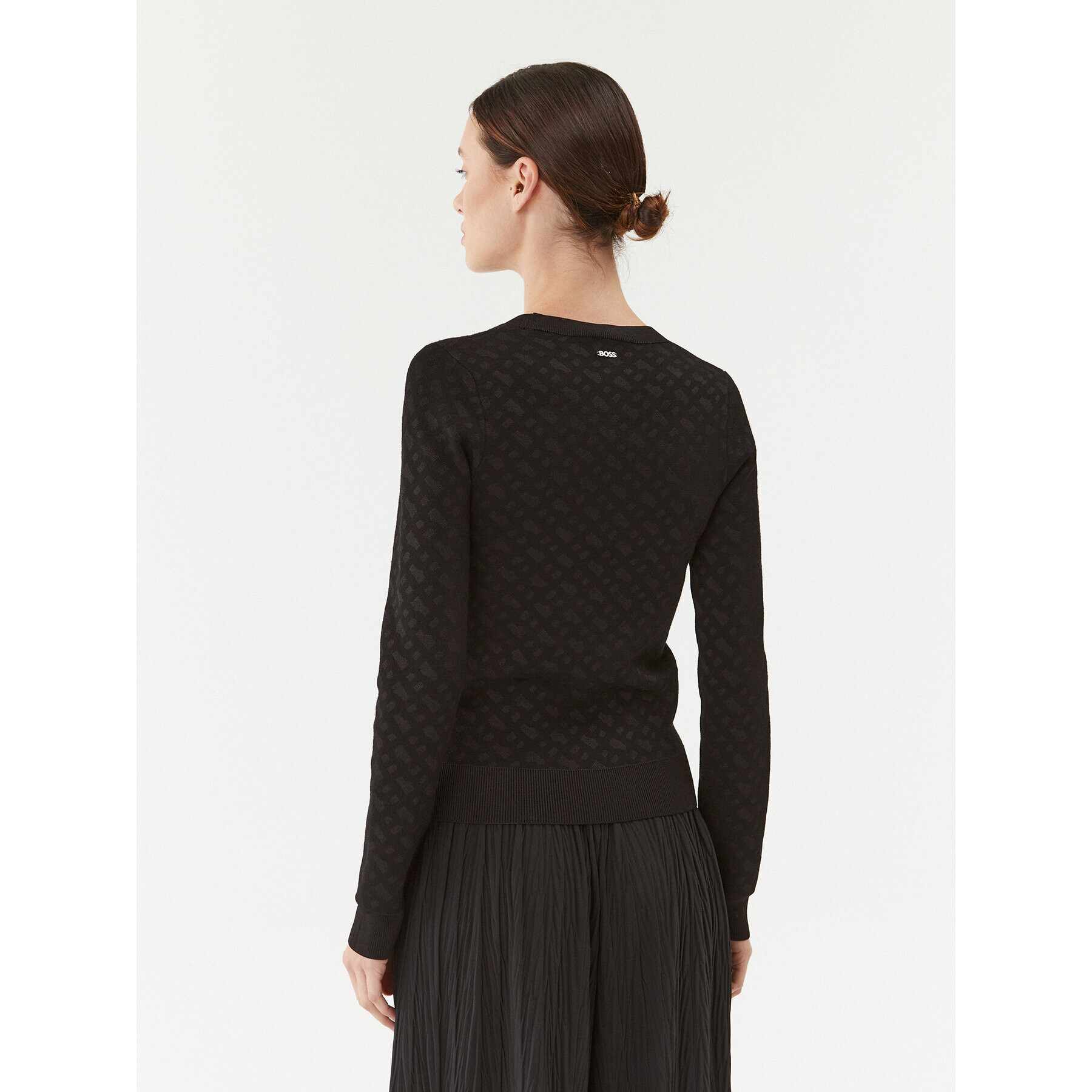 Boss Пуловер Furkina 50493923 Черен Regular Fit - Pepit.bg