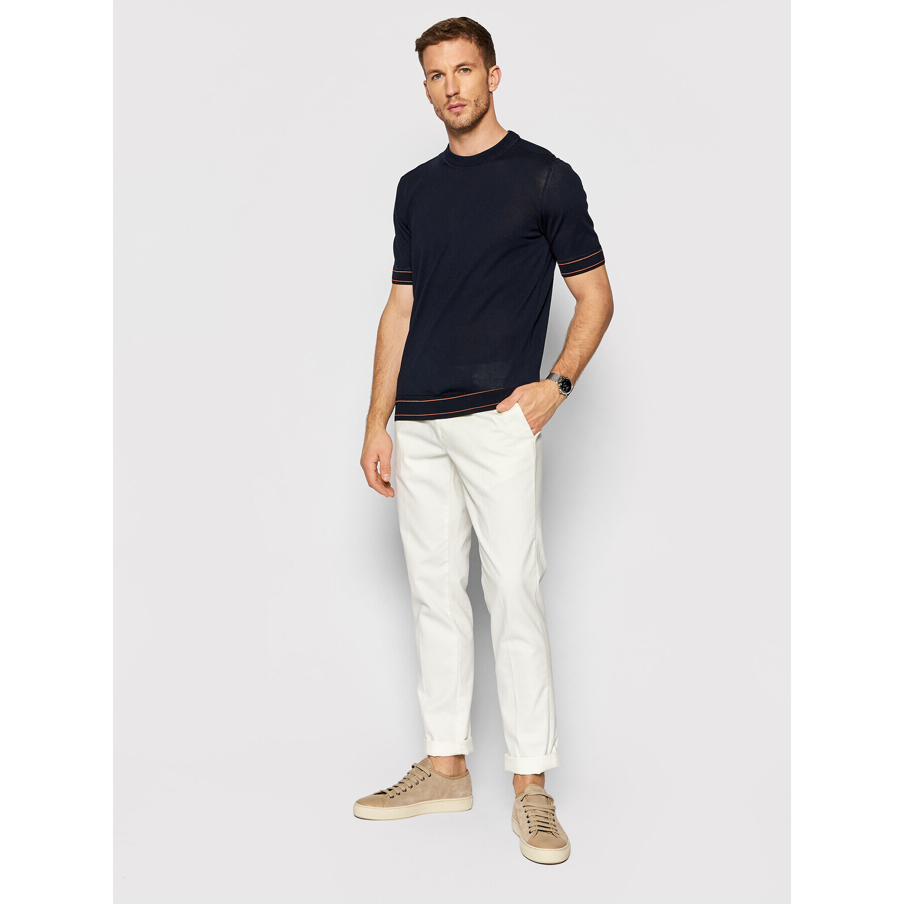 Boss Пуловер Horelli 50452407 Тъмносин Regular Fit - Pepit.bg