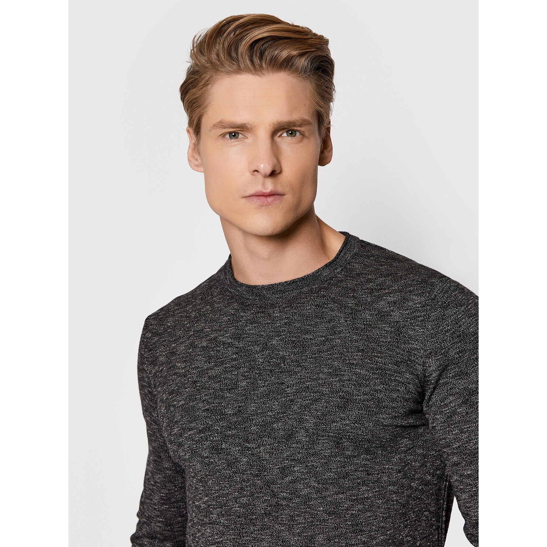 Boss Пуловер Kabiron 50446540 Сив Slim Fit - Pepit.bg