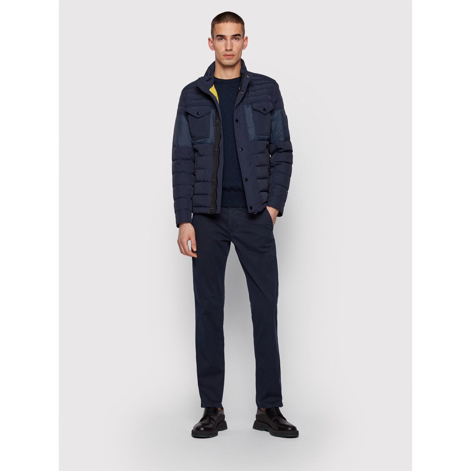 Boss Пуловер Kabiron 50446540 Тъмносин Slim Fit - Pepit.bg