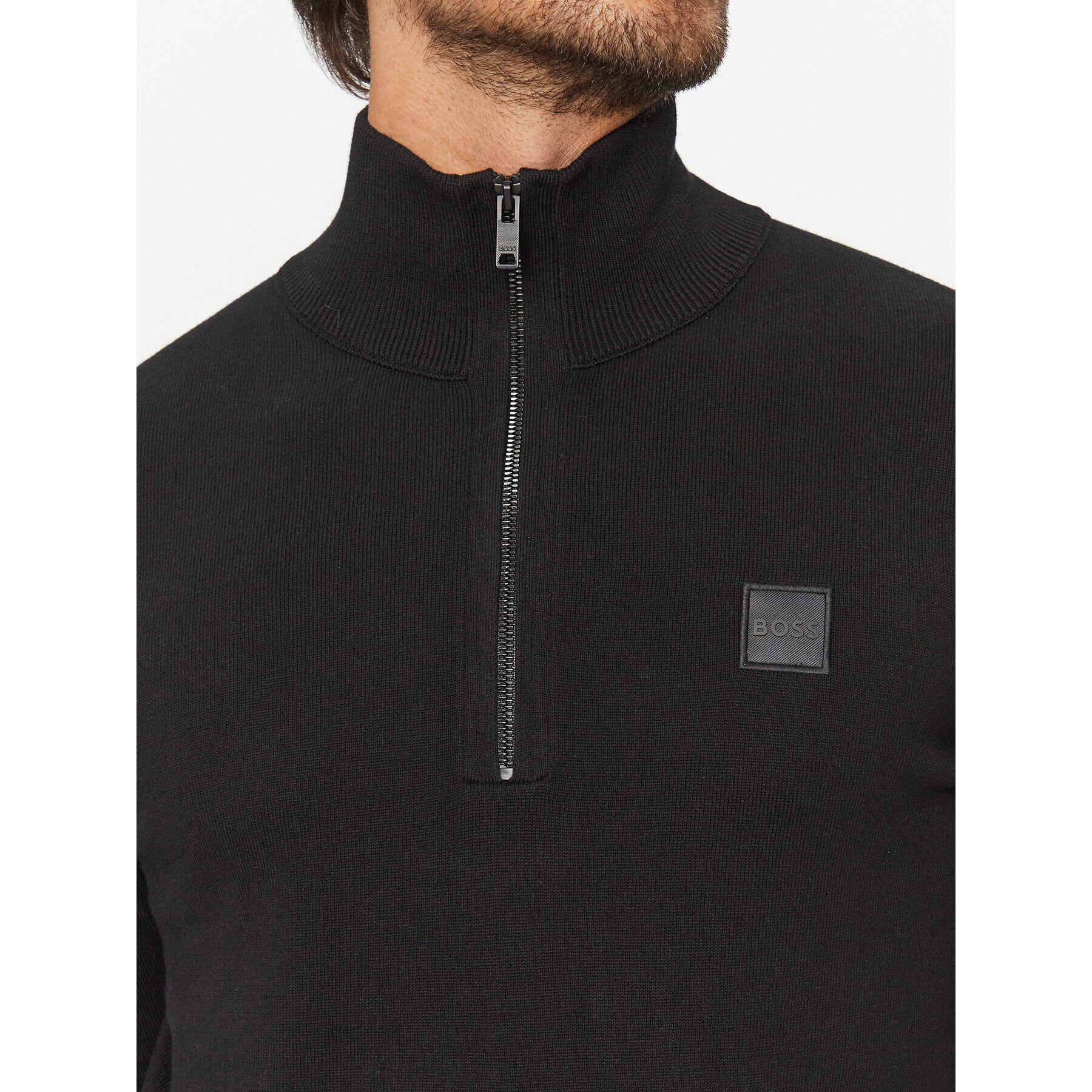 Boss Пуловер Kanobix 50494387 Черен Regular Fit - Pepit.bg