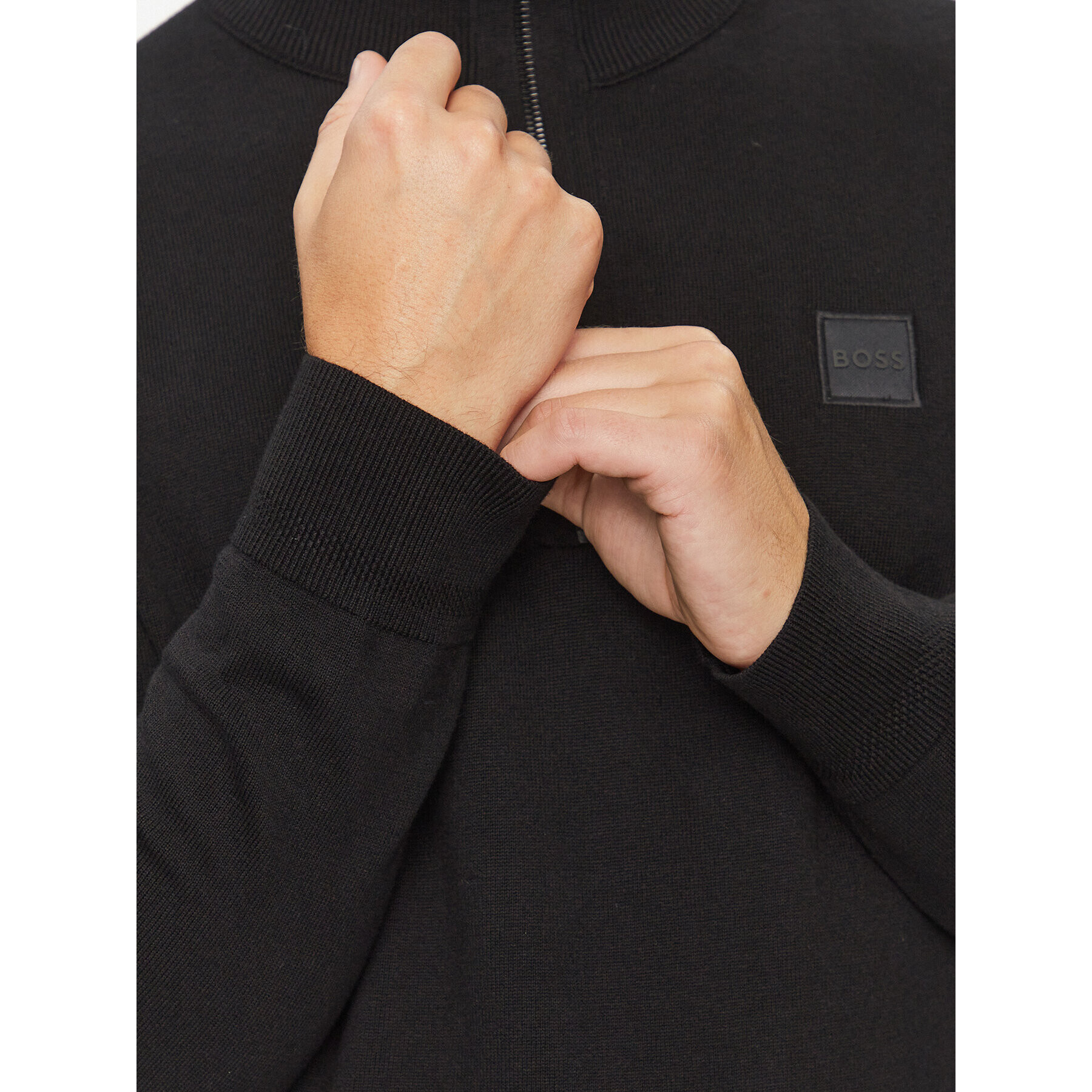 Boss Пуловер Kanobix 50494387 Черен Regular Fit - Pepit.bg