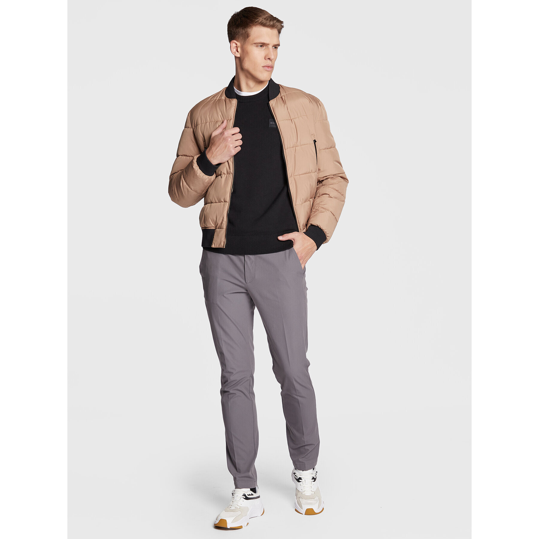 Boss Пуловер Kanovano 50471343 Черен Regular Fit - Pepit.bg