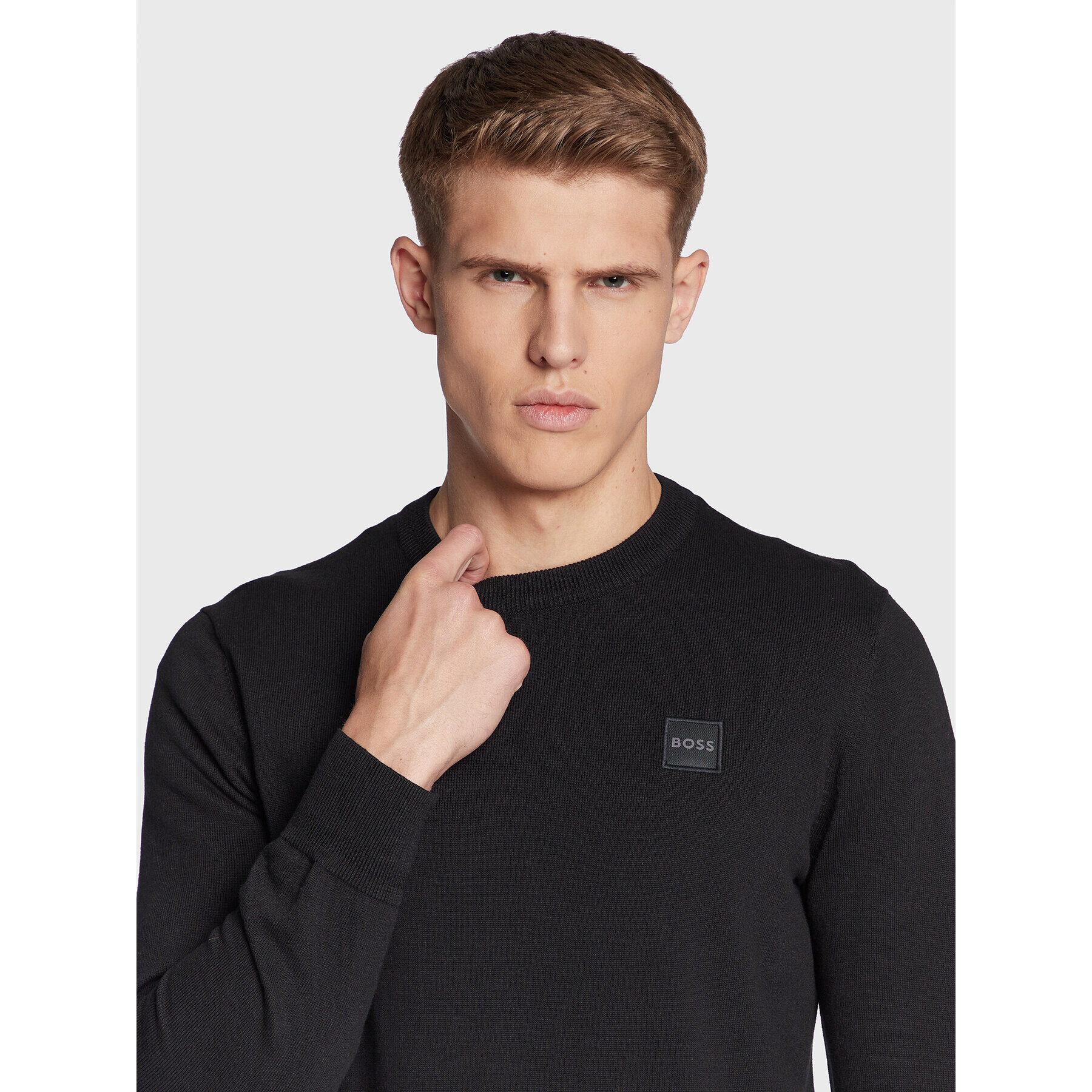 Boss Пуловер Kanovano 50471343 Черен Regular Fit - Pepit.bg