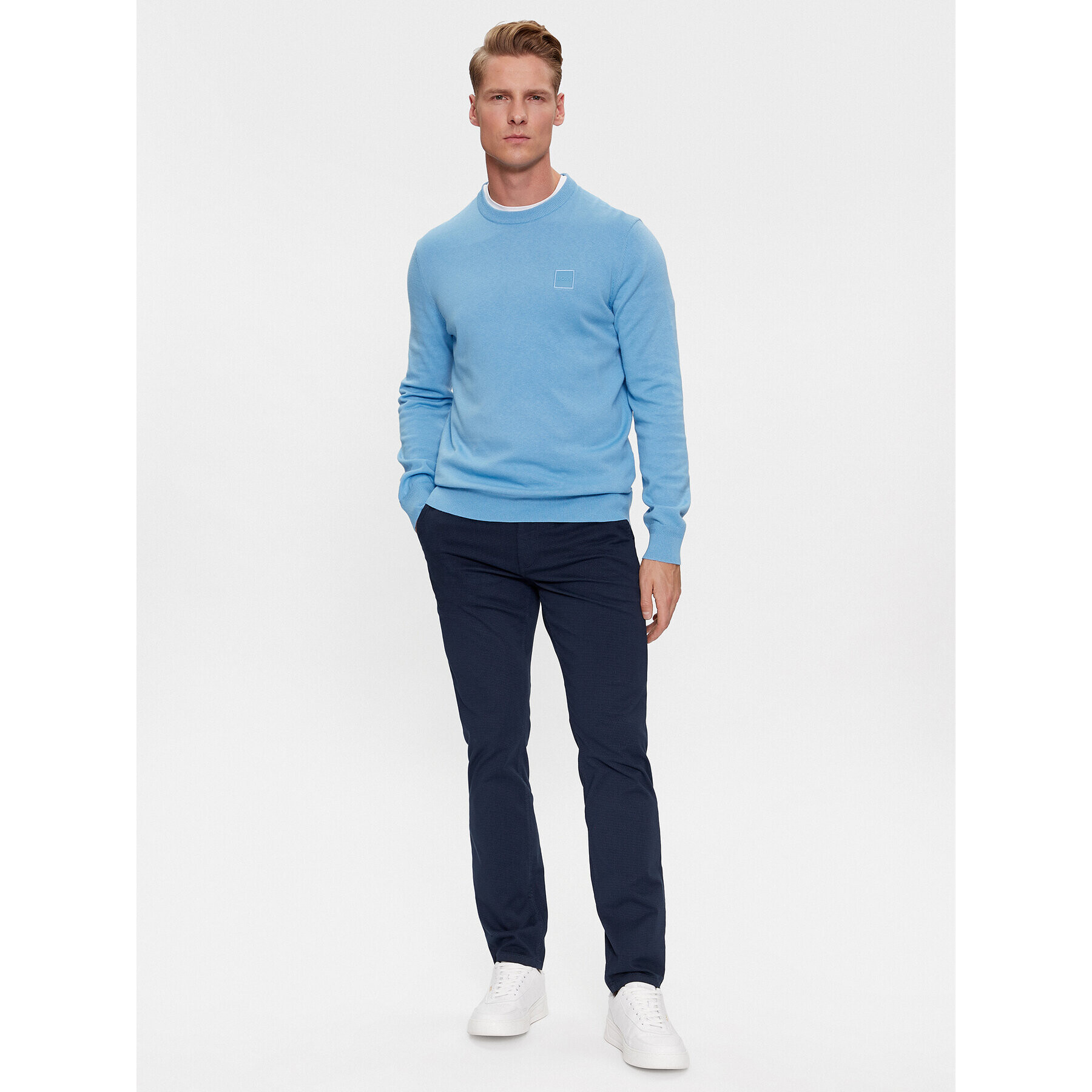 Boss Пуловер Kanovano 50471343 Син Regular Fit - Pepit.bg