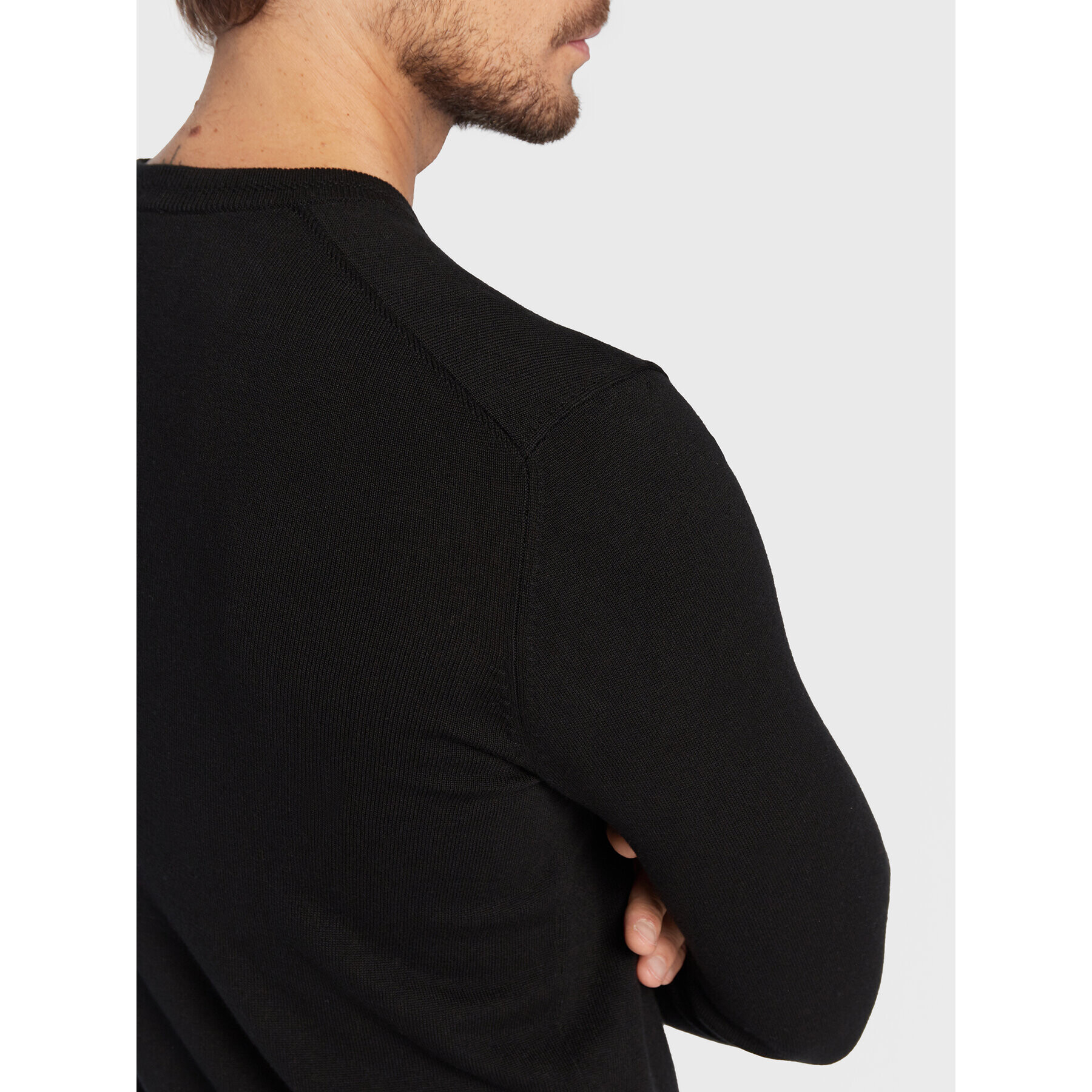 Boss Пуловер Kanovano_V 50480060 Черен Regular Fit - Pepit.bg