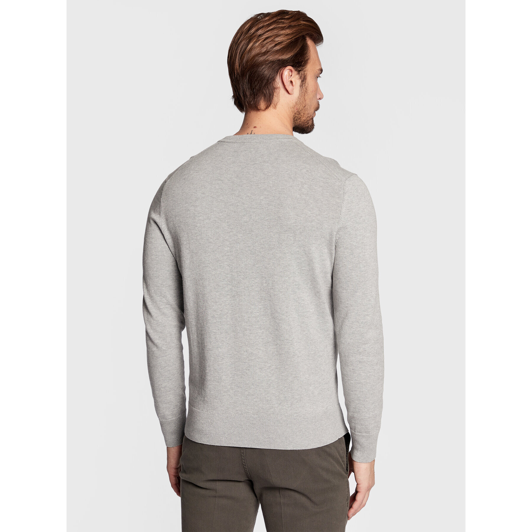 Boss Пуловер Kanovano_V 50480060 Сив Regular Fit - Pepit.bg