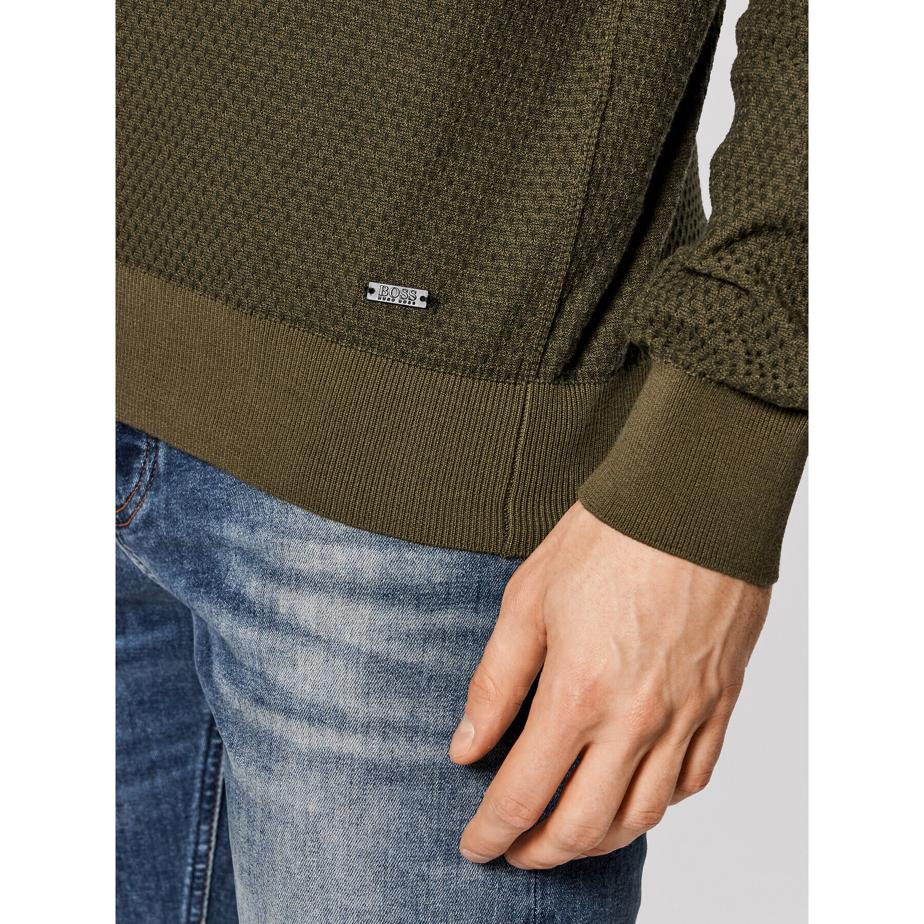 Boss Пуловер Kapoko 50454933 Зелен Regular Fit - Pepit.bg