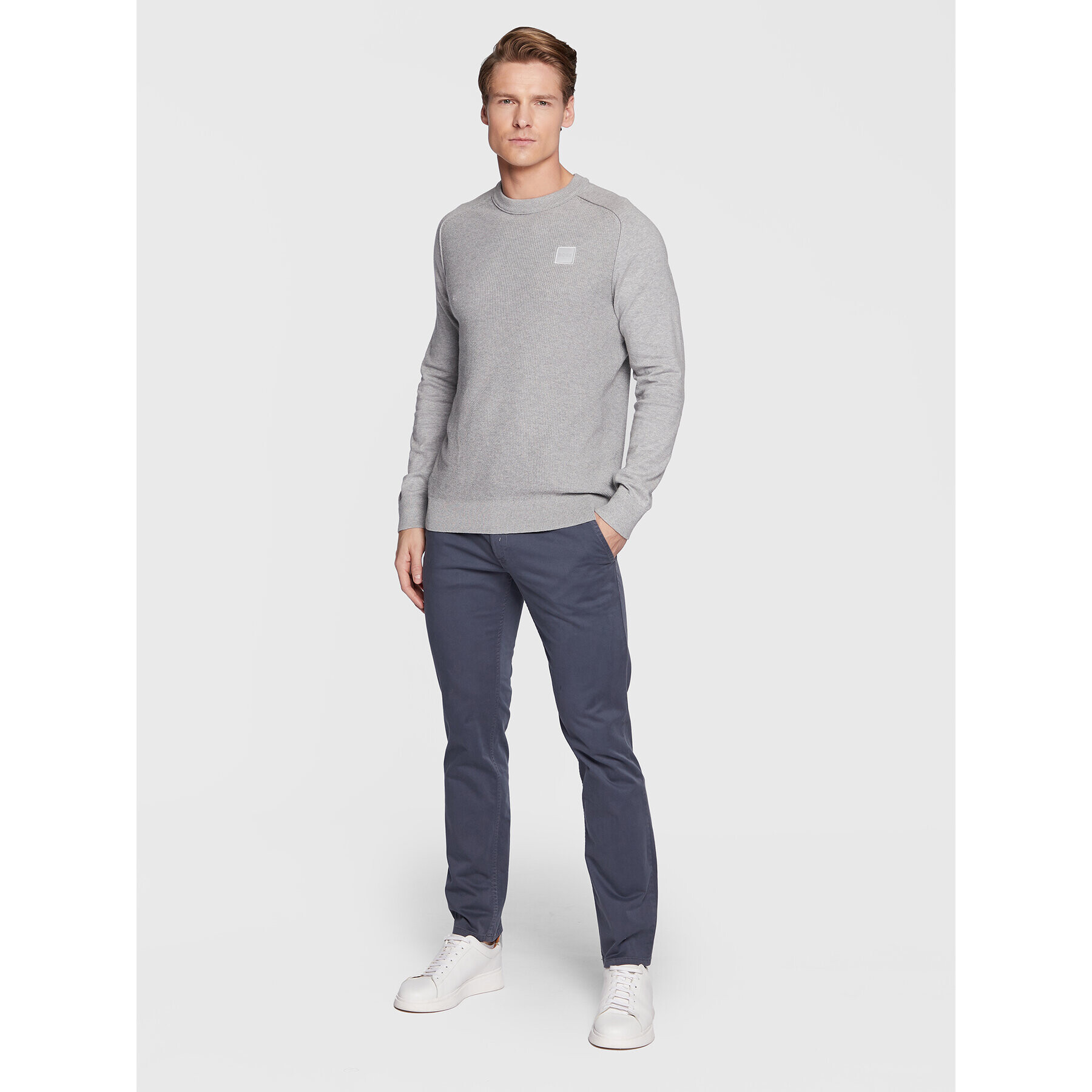 Boss Пуловер Kesom 50474873 Сив Regular Fit - Pepit.bg