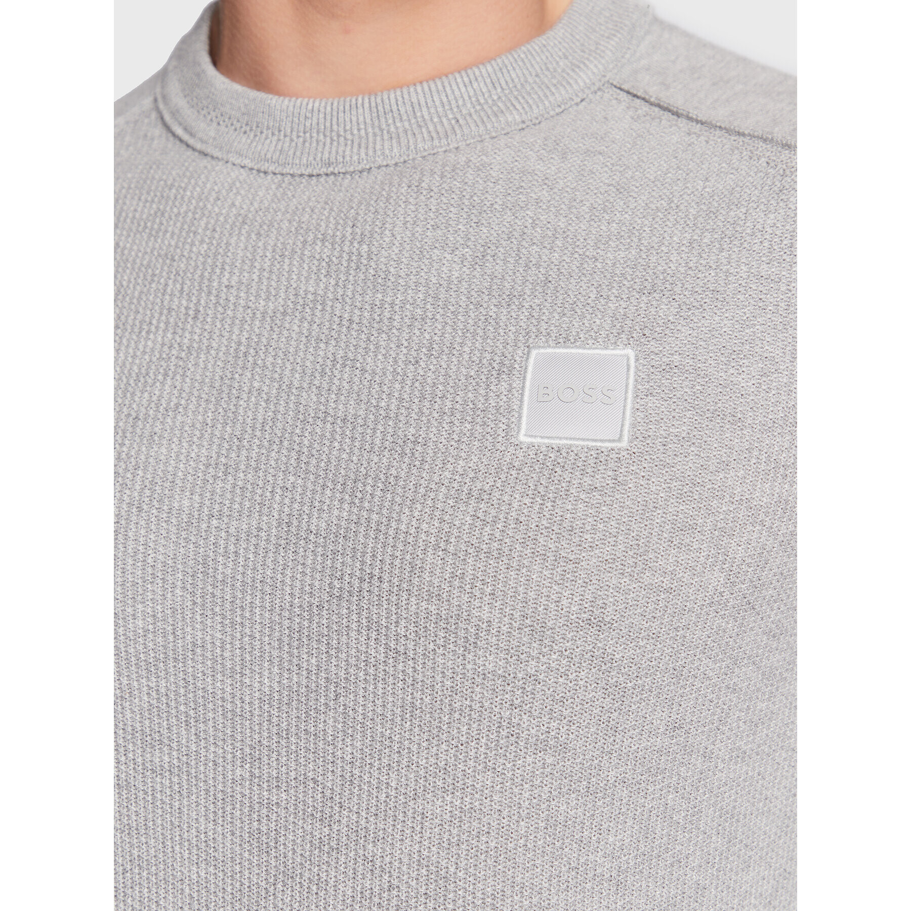 Boss Пуловер Kesom 50474873 Сив Regular Fit - Pepit.bg