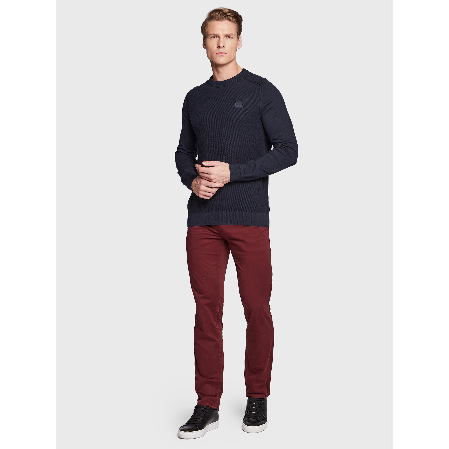 Boss Пуловер Kesom 50474873 Тъмносин Regular Fit - Pepit.bg