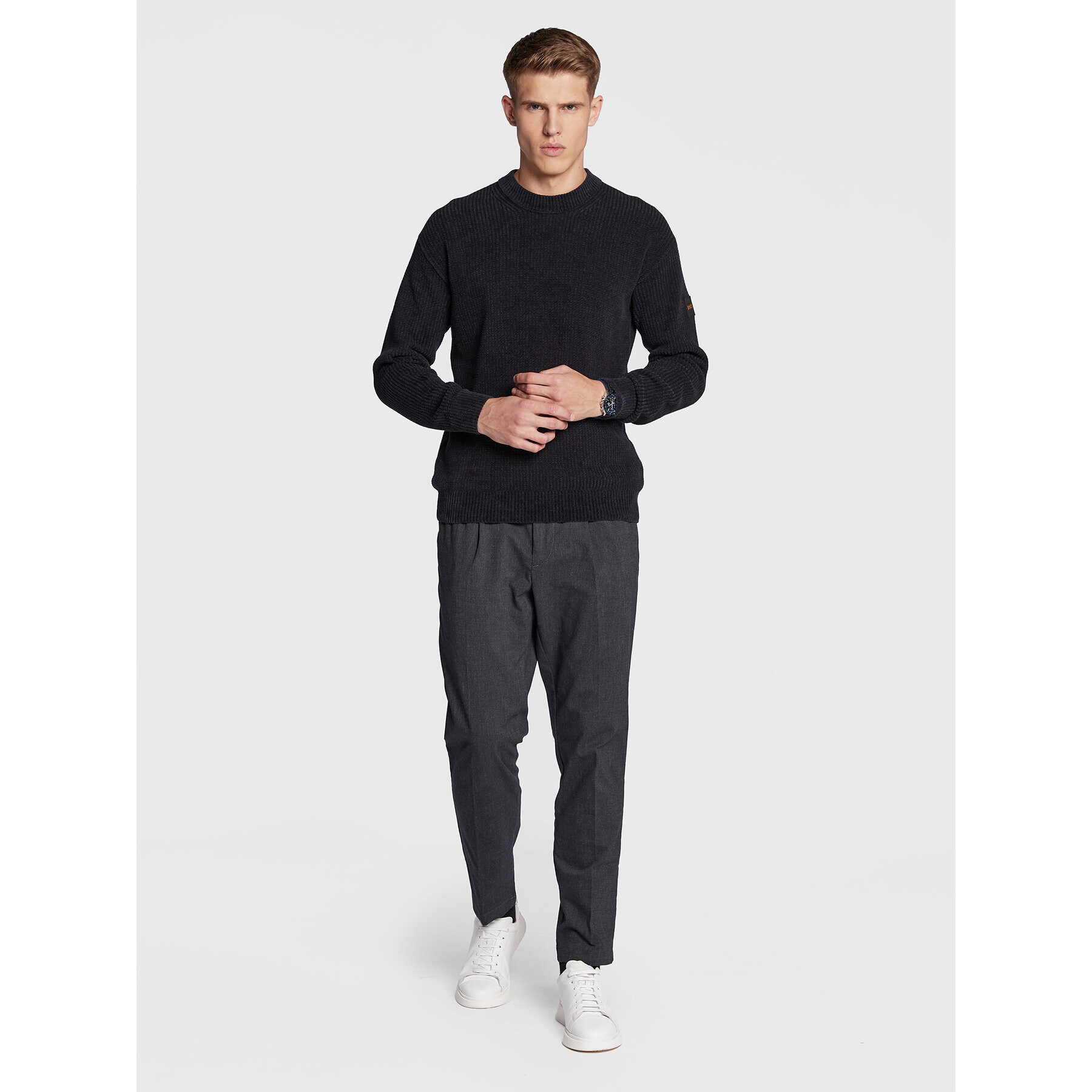Boss Пуловер Komentino 50478306 Черен Regular Fit - Pepit.bg