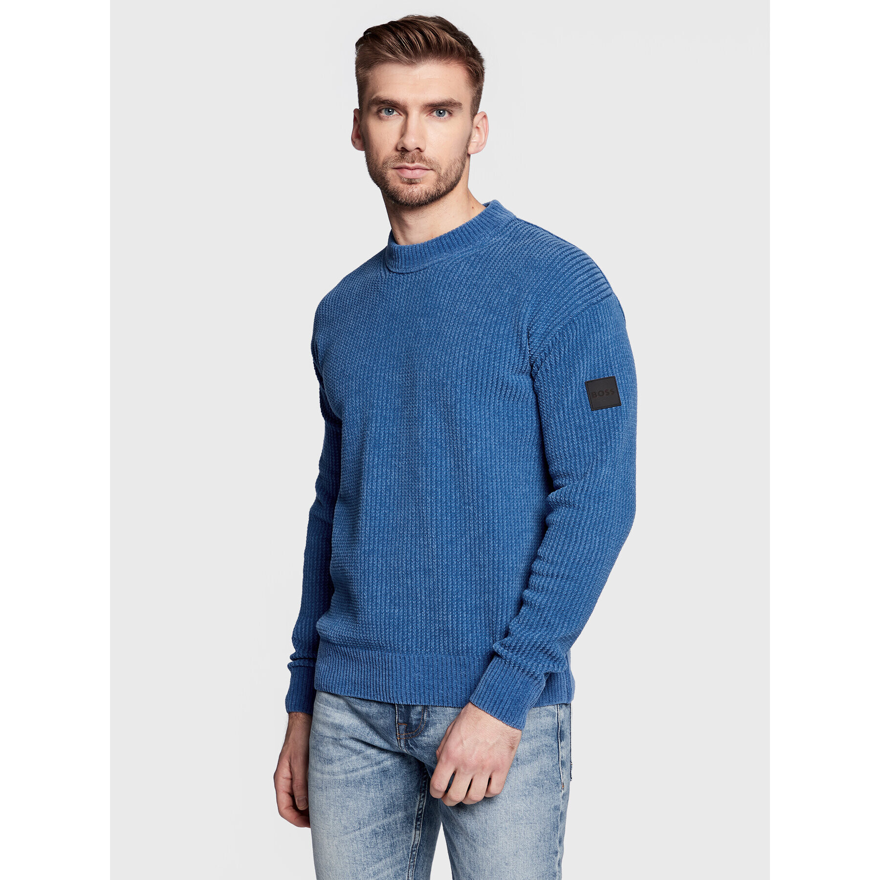 Boss Пуловер Komentino 50478306 Син Regular Fit - Pepit.bg