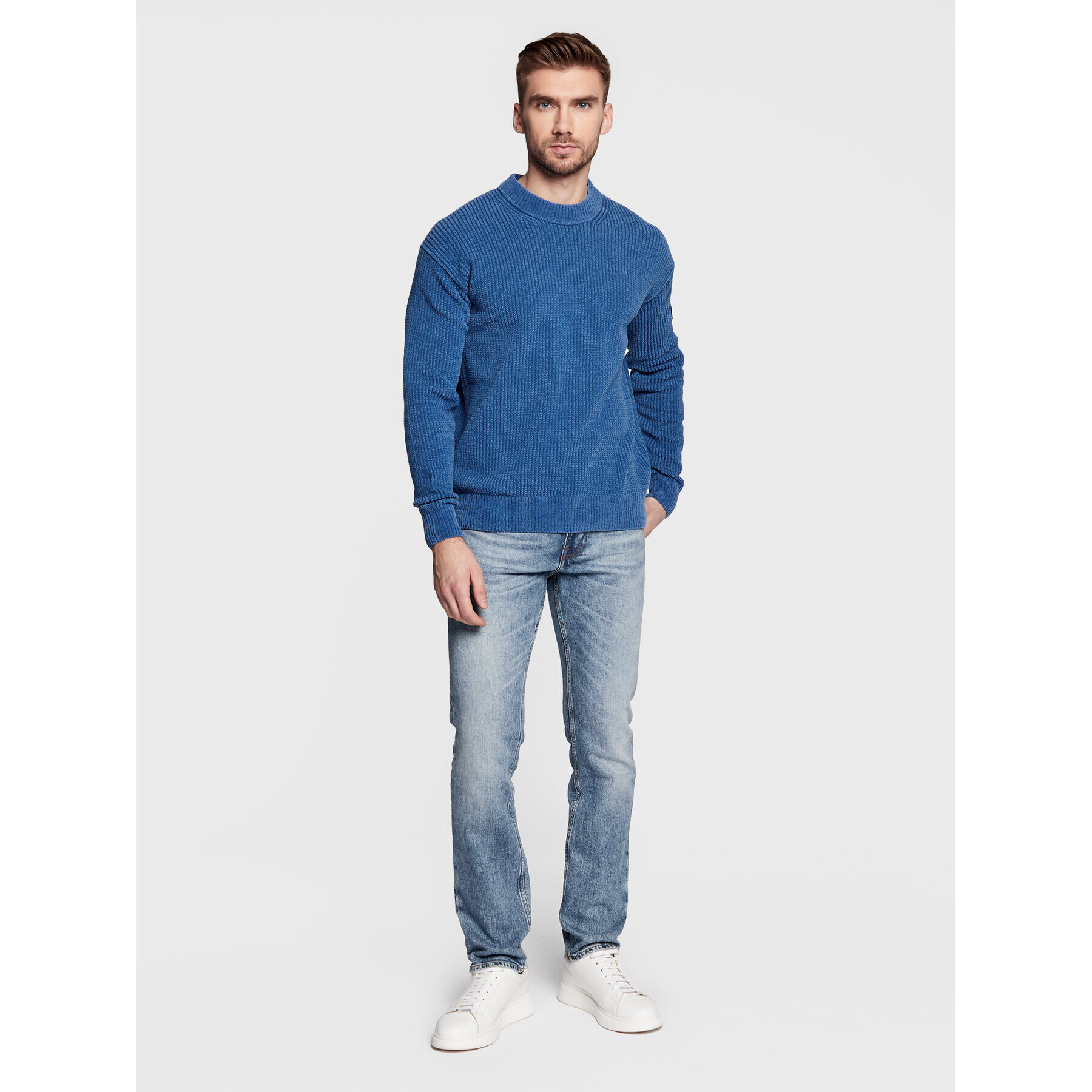Boss Пуловер Komentino 50478306 Син Regular Fit - Pepit.bg