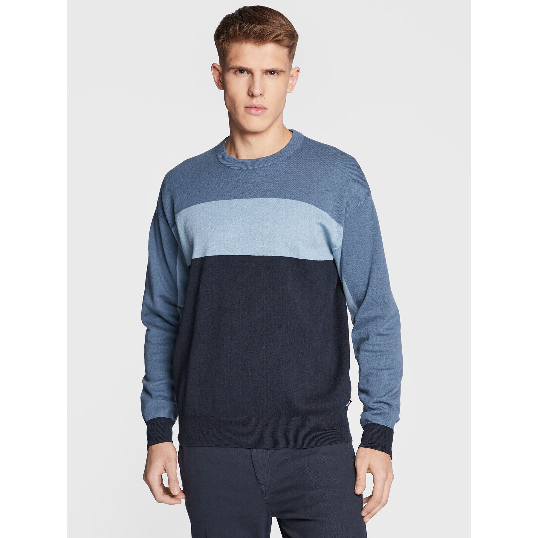 Boss Пуловер Laccus 50477373 Тъмносин Regular Fit - Pepit.bg