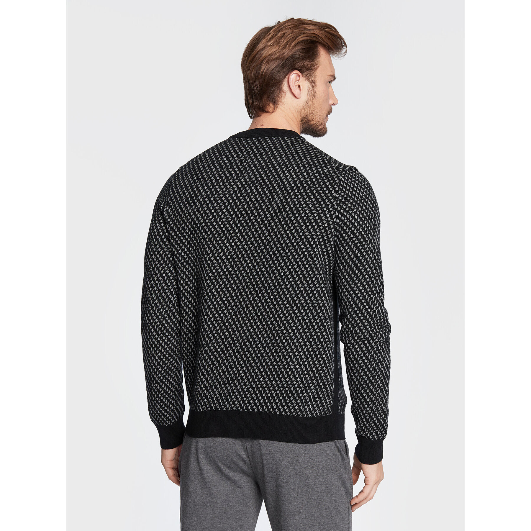 Boss Пуловер Lacrimo 50477378 Черен Regular Fit - Pepit.bg