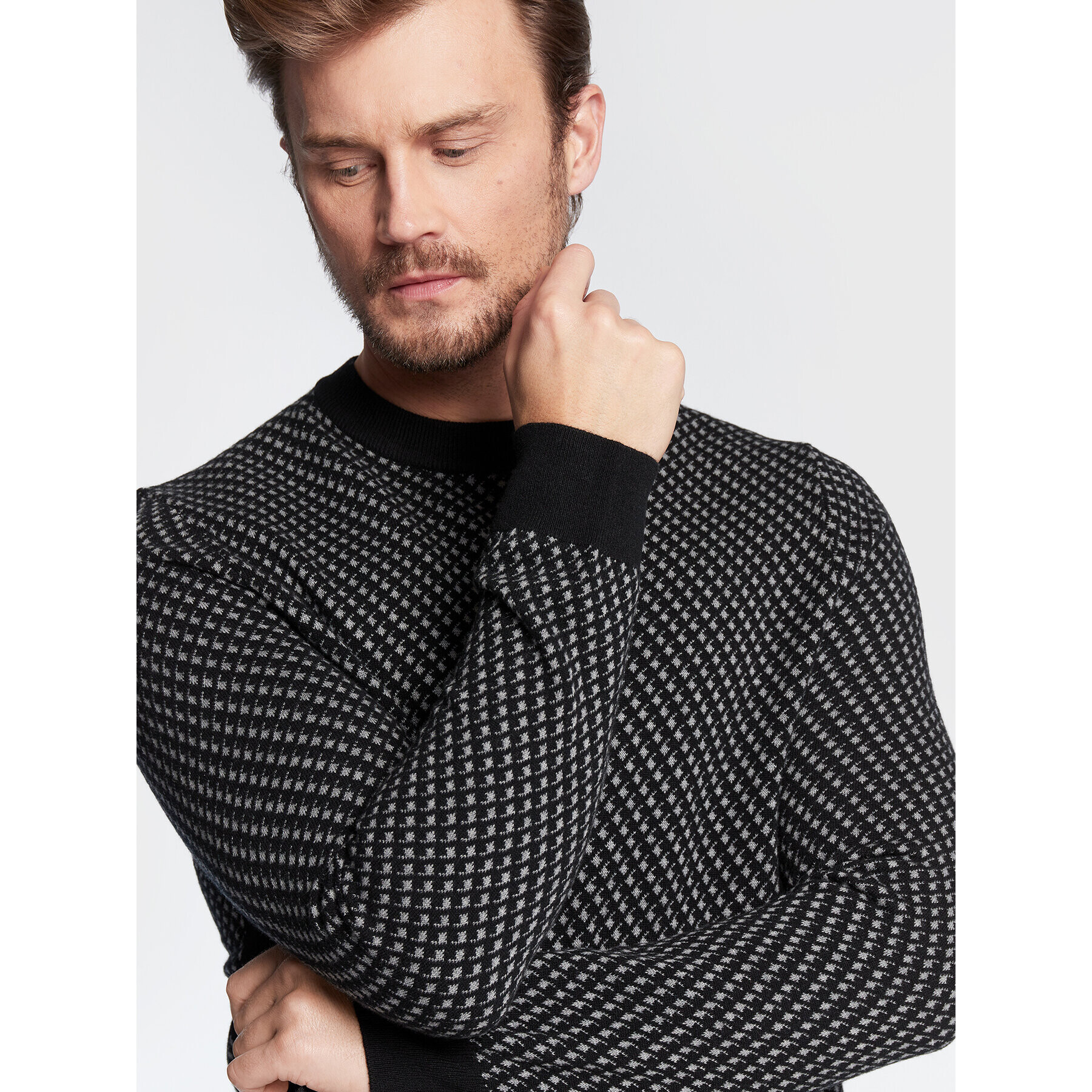 Boss Пуловер Lacrimo 50477378 Черен Regular Fit - Pepit.bg