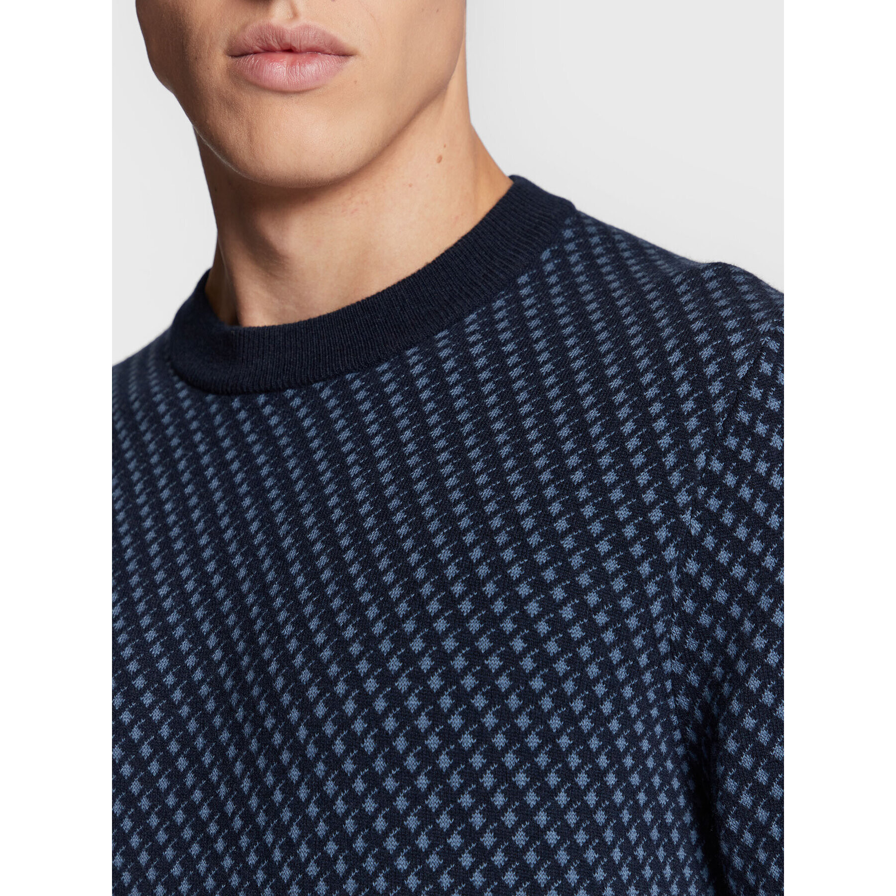 Boss Пуловер Lacrimo 50477378 Тъмносин Regular Fit - Pepit.bg