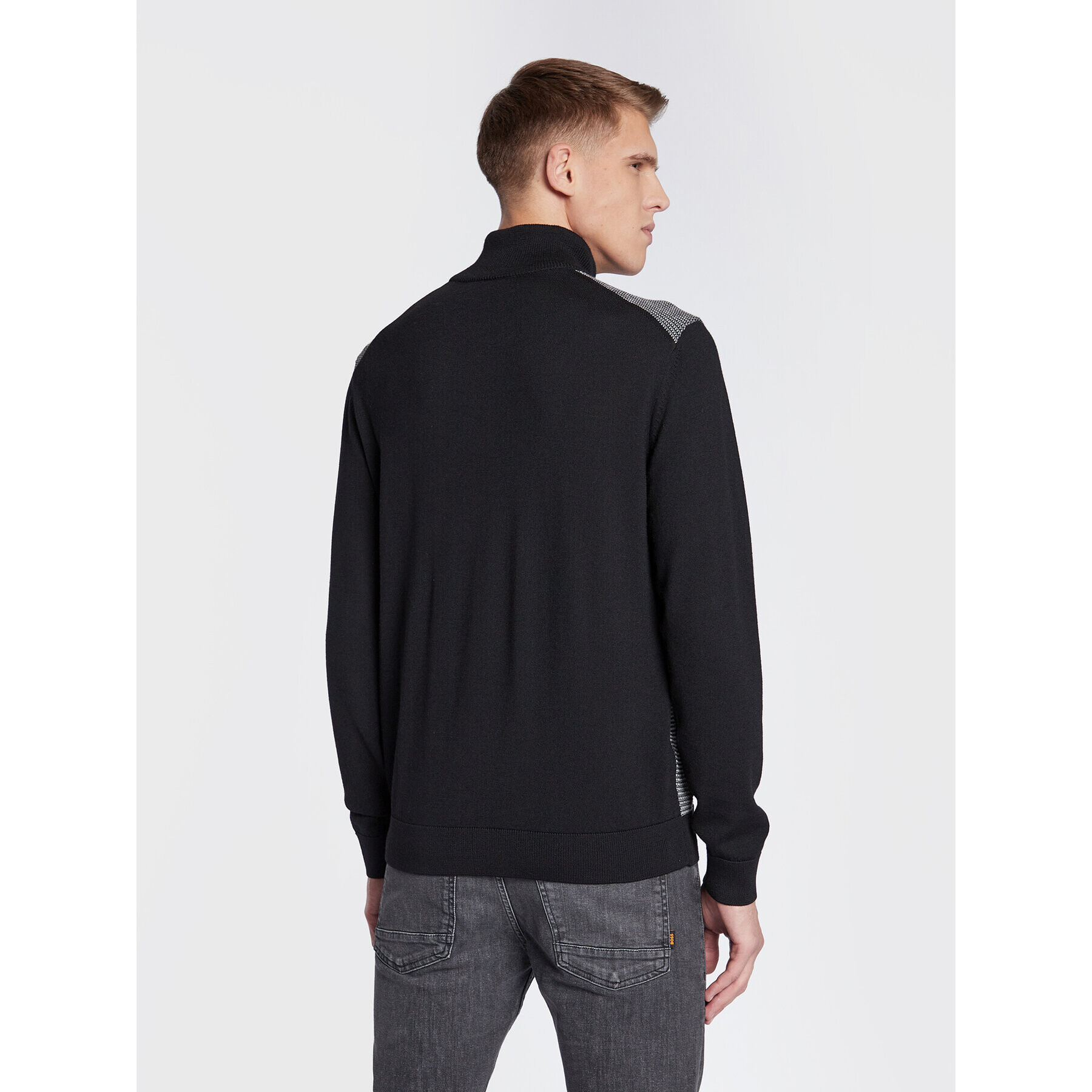 Boss Пуловер Ladamo 50477394 Черен Regular Fit - Pepit.bg