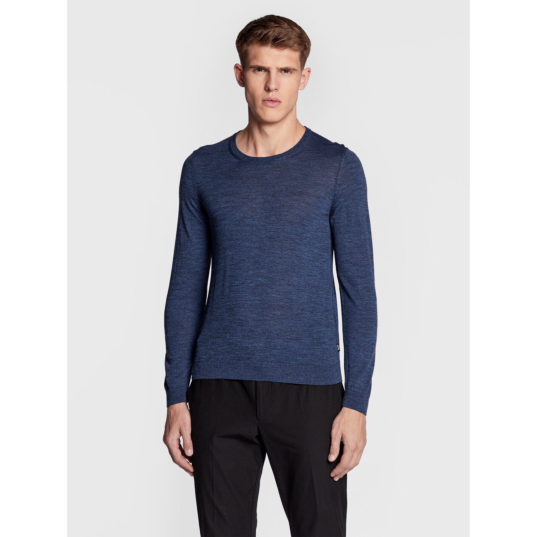 Boss Пуловер Leno-P 50468239 Тъмносин Slim Fit - Pepit.bg
