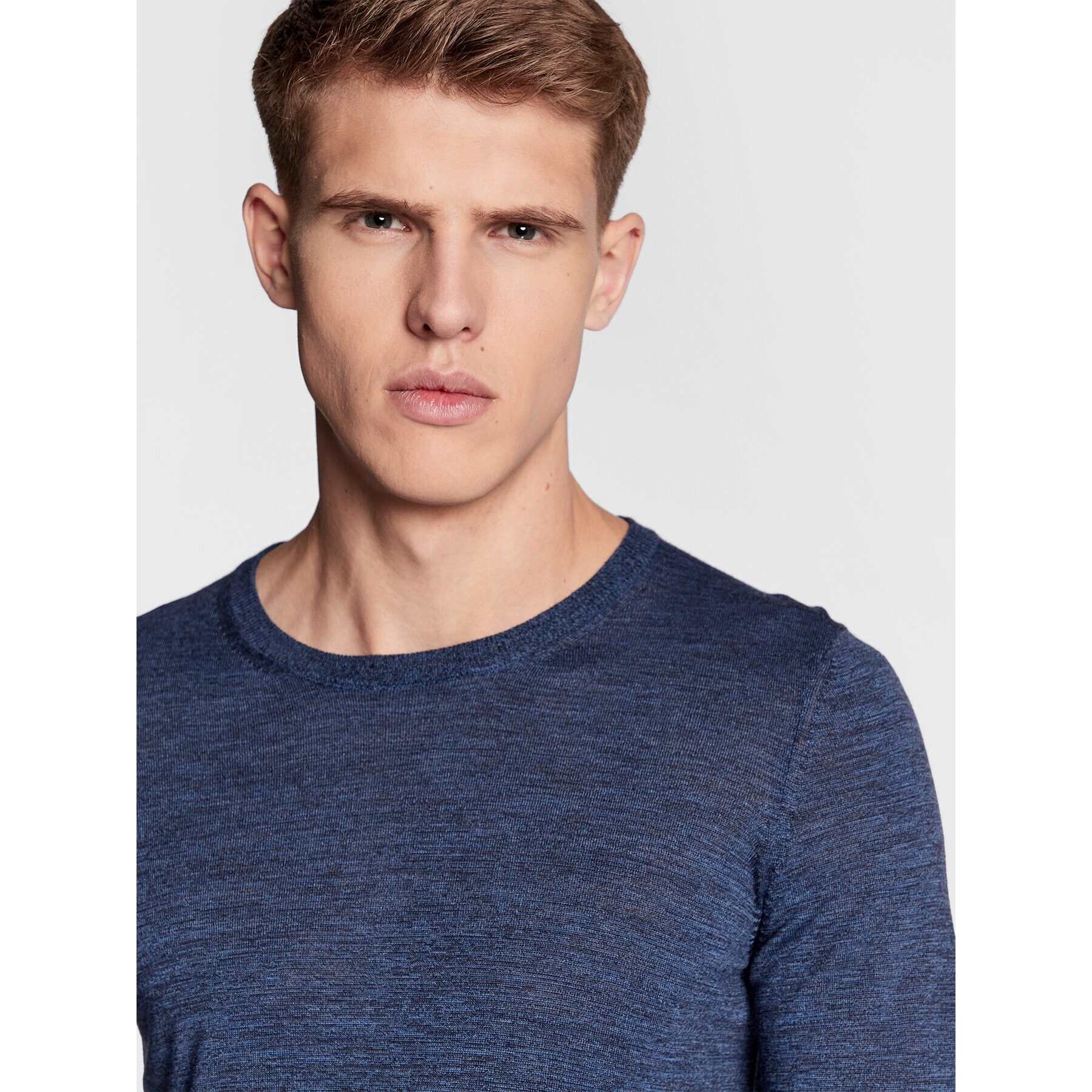 Boss Пуловер Leno-P 50468239 Тъмносин Slim Fit - Pepit.bg