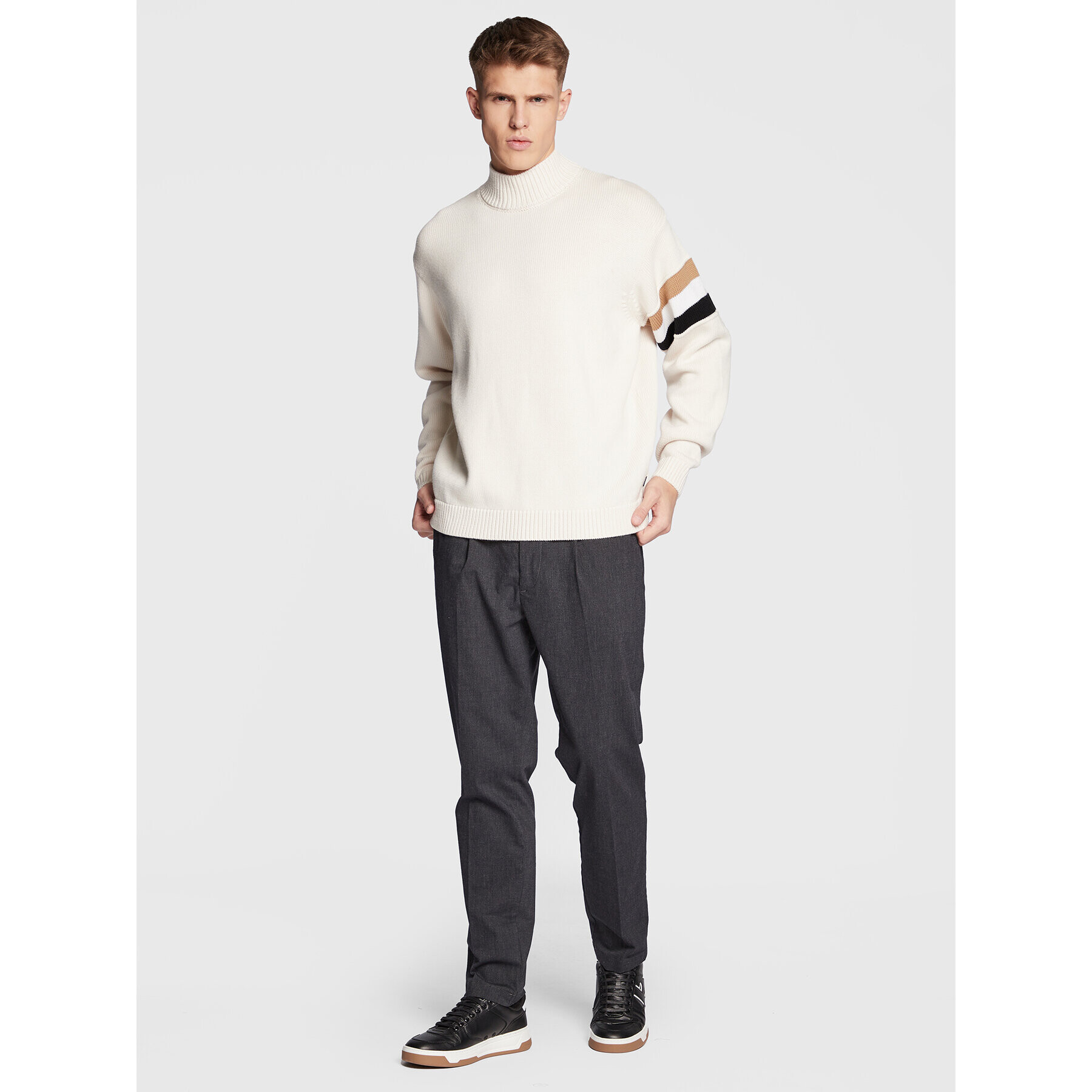 Boss Пуловер Lerio 50478780 Бежов Regular Fit - Pepit.bg