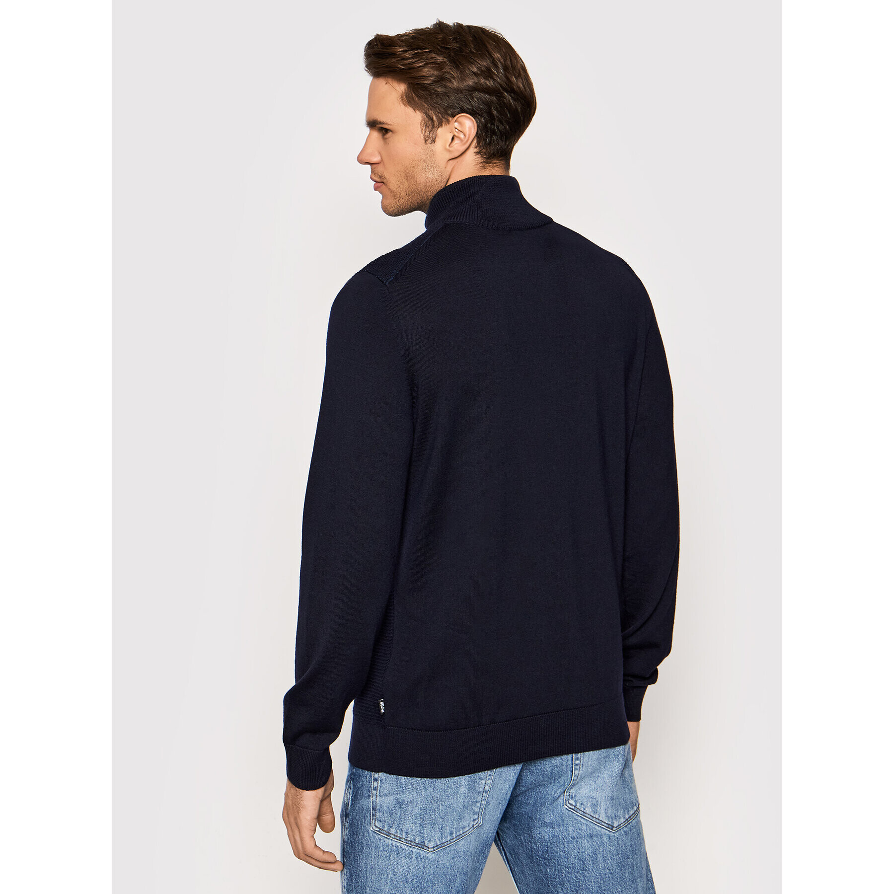 Boss Пуловер Madan 50435244 Тъмносин Regular Fit - Pepit.bg