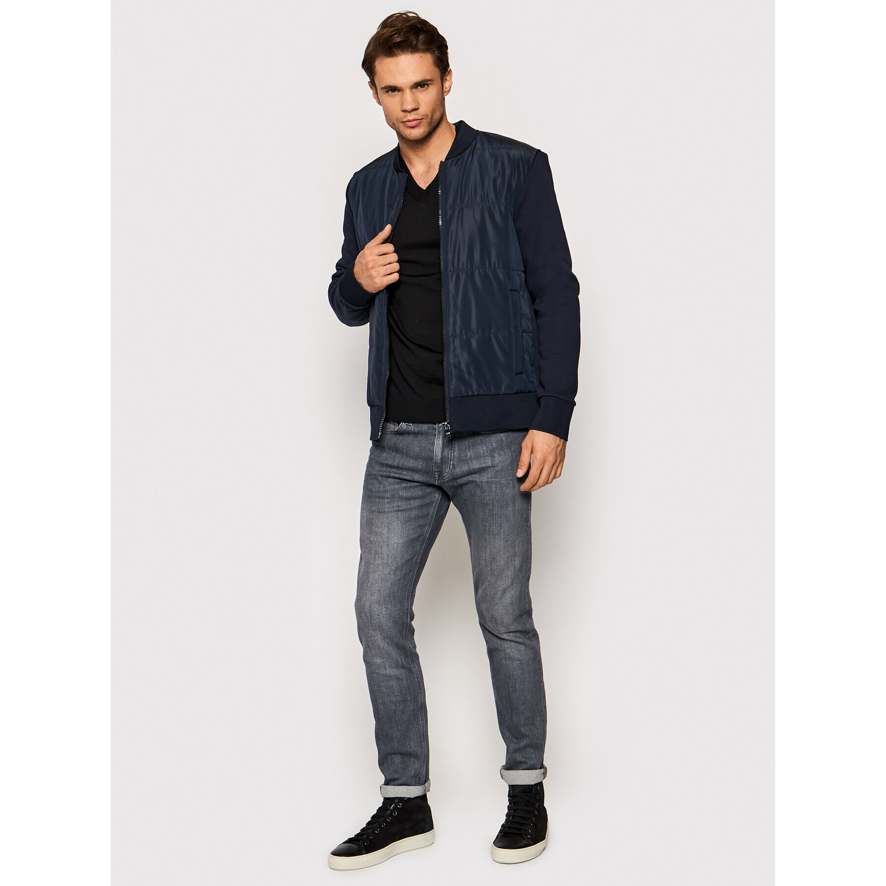 Boss Пуловер Melba-P 50378576 Черен Slim Fit - Pepit.bg