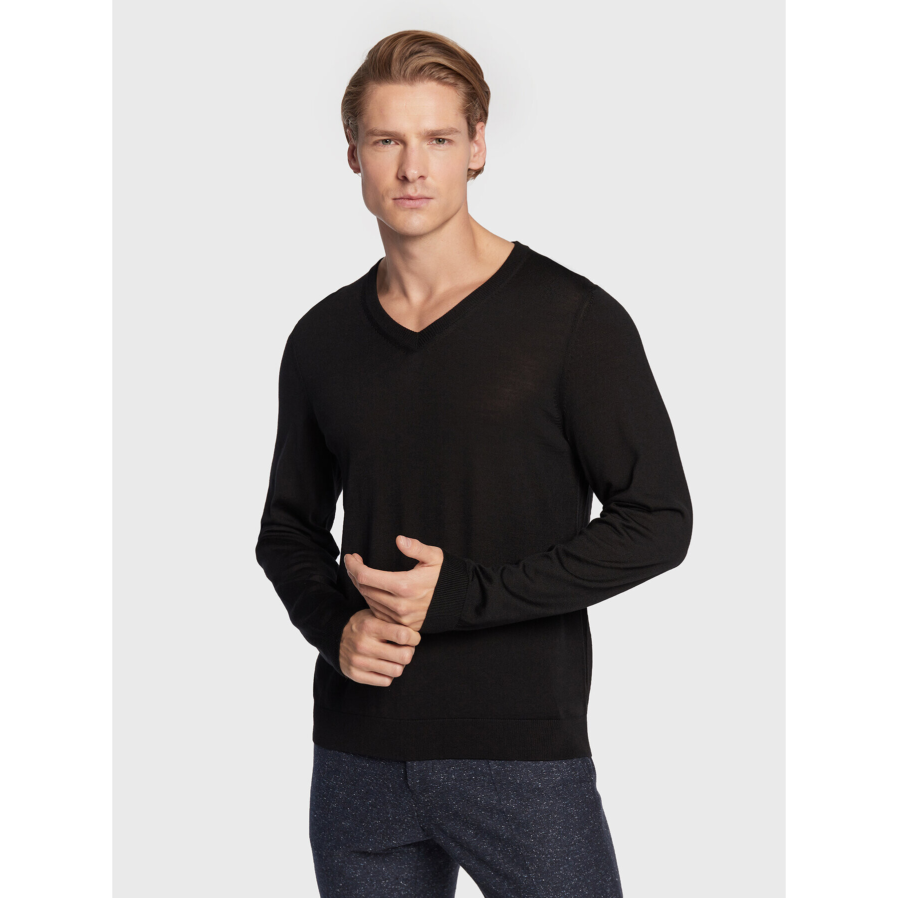 Boss Пуловер Melba-P 50468261 Черен Slim Fit - Pepit.bg